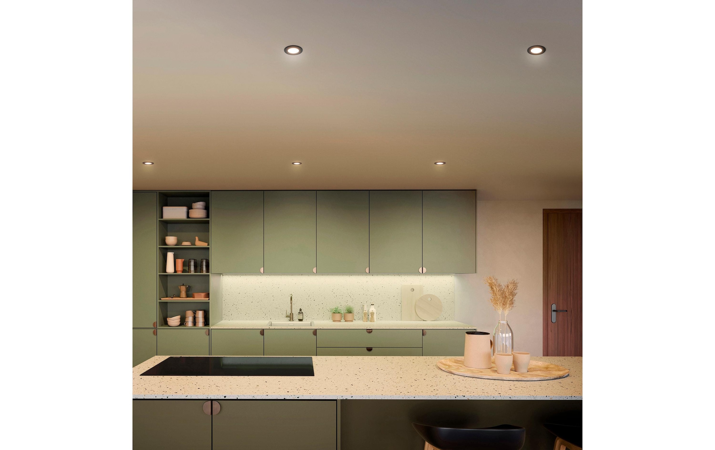 Philips Hue Spot de plafond »Philips Hue Deckenleuchte WCA Slim Recessed LED Spot S 3er« RVB | blanc chaud - blanc froid