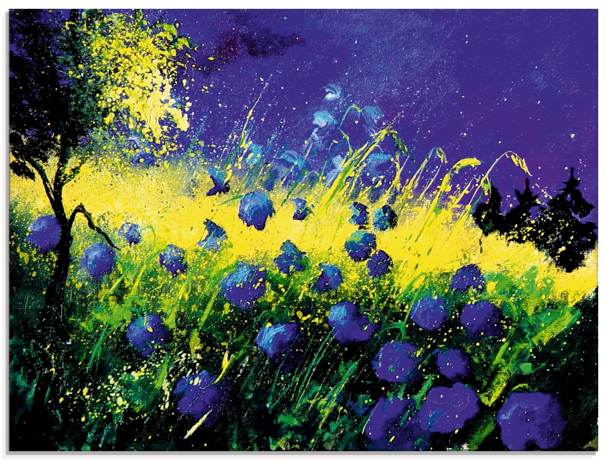Image of Artland Glasbild »Blaue Blumen«, Blumen, (1 St.) bei Ackermann Versand Schweiz