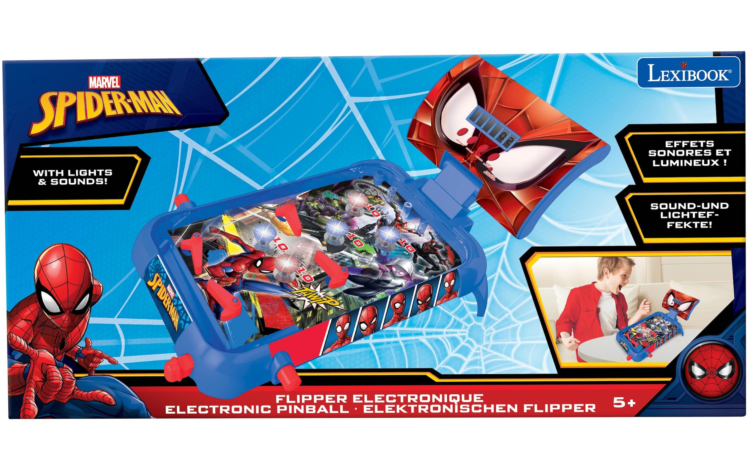 Lexibook® Table de jeu »Elektronischer Flipper Spider-Man«