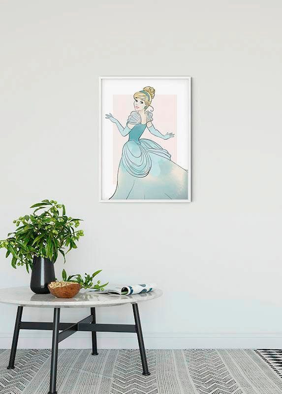 Komar Bild »Cinderella Beauty«, Disney, (1 St.), Wandbild zur Dekoration im Kinderzimmer - ohne Rahmen
