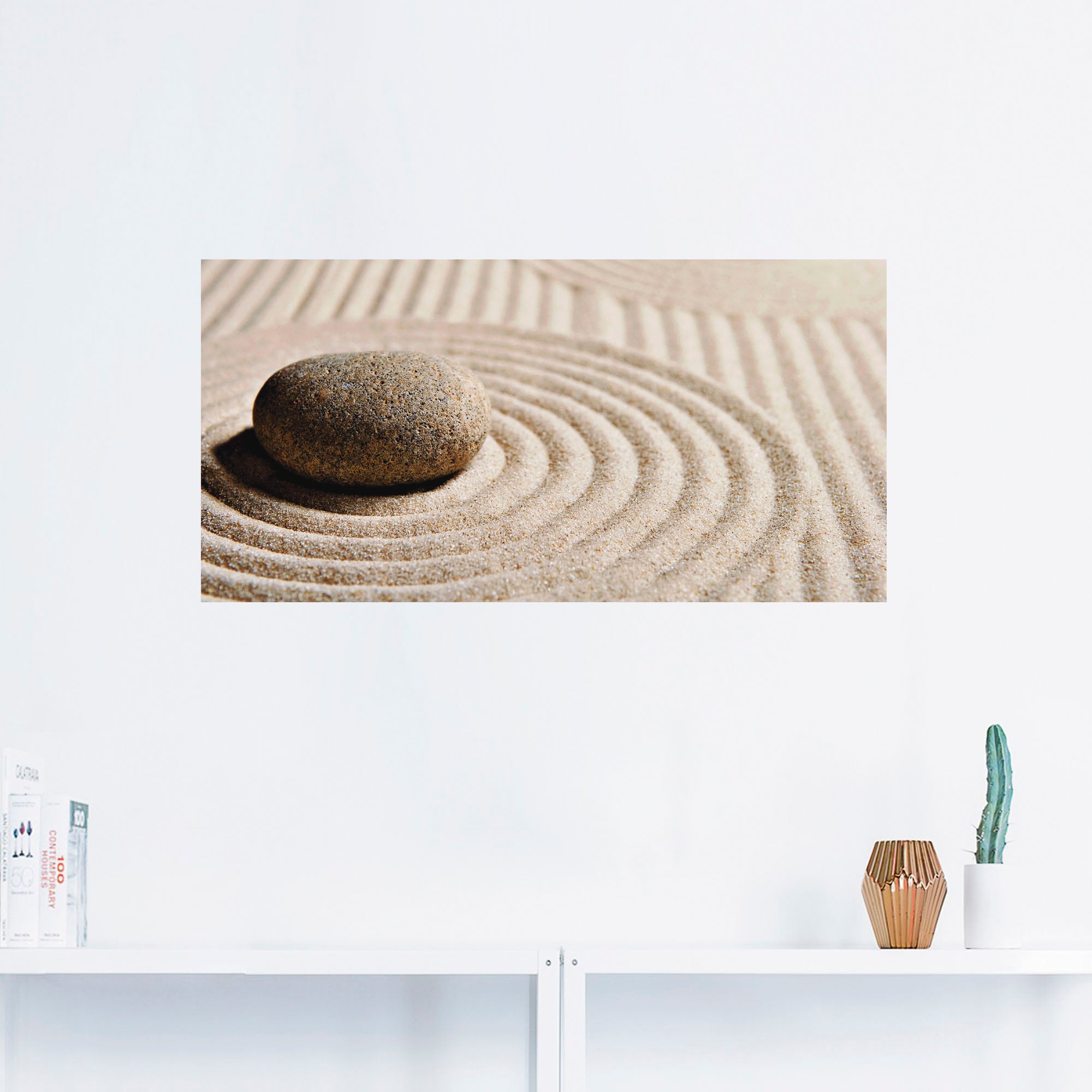 Artland Wandbild »Mini Zen Garten - Sand«, Zen, (1 St.), als Leinwandbild, Poster, Wandaufkleber in verschied. Grössen