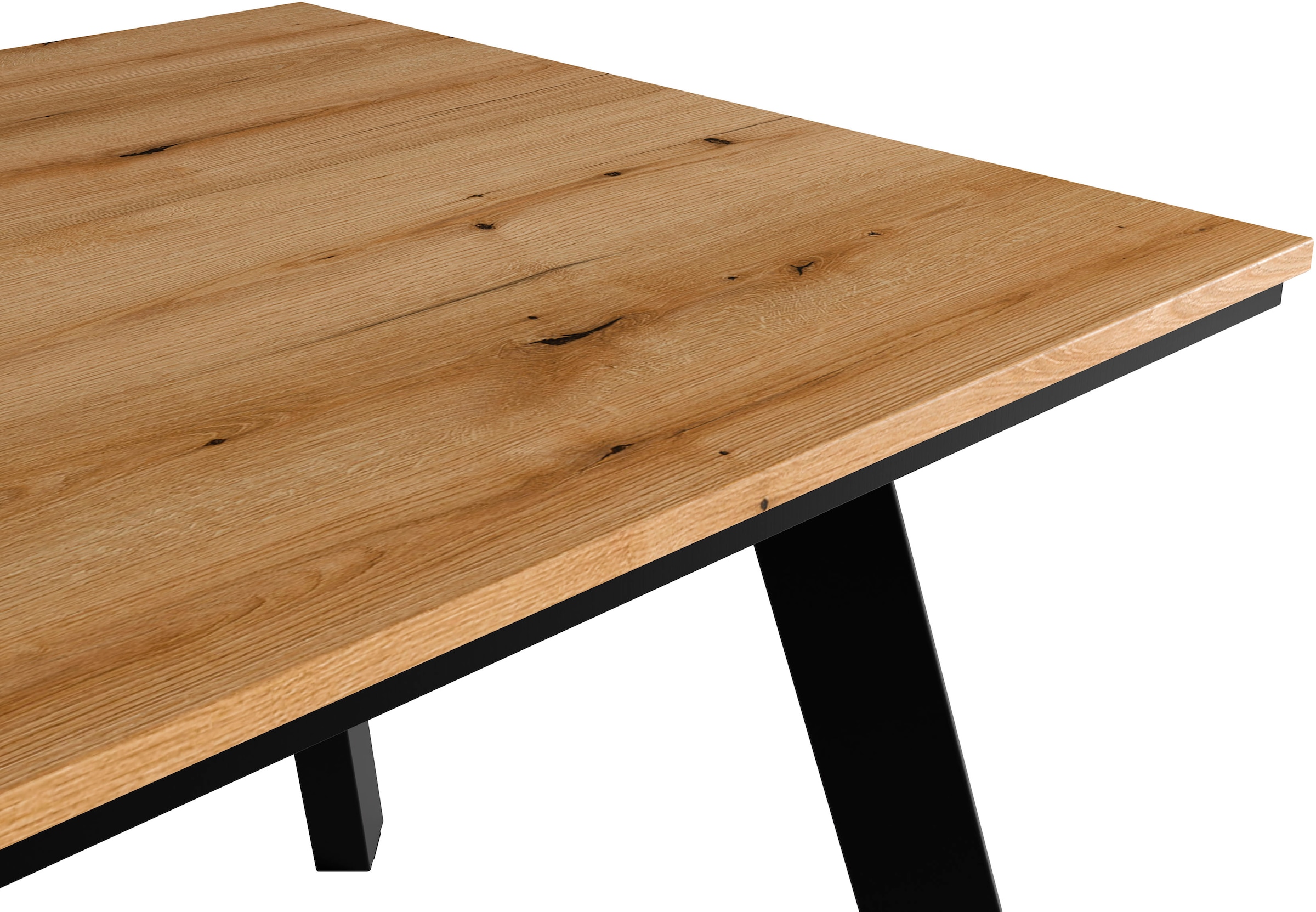 Home affaire Essgruppe »Genf Tischgruppe BESTSELLER,«, (Set, 5 tlg.), Küchentisch, 4 Stühle, moderne Tischplatte in eiche/schwarz