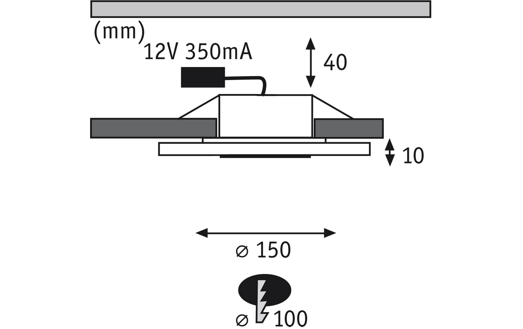 Paulmann Einbauleuchte »LED Whirl Basisset 3x 6.9W«, 3 flammig