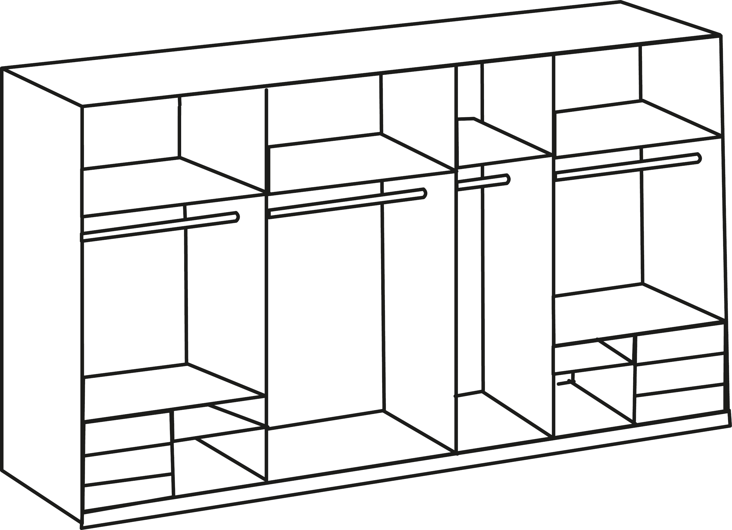Wimex Schwebetürenschrank »Level by fresh to go«, mit Synchronöffnung
