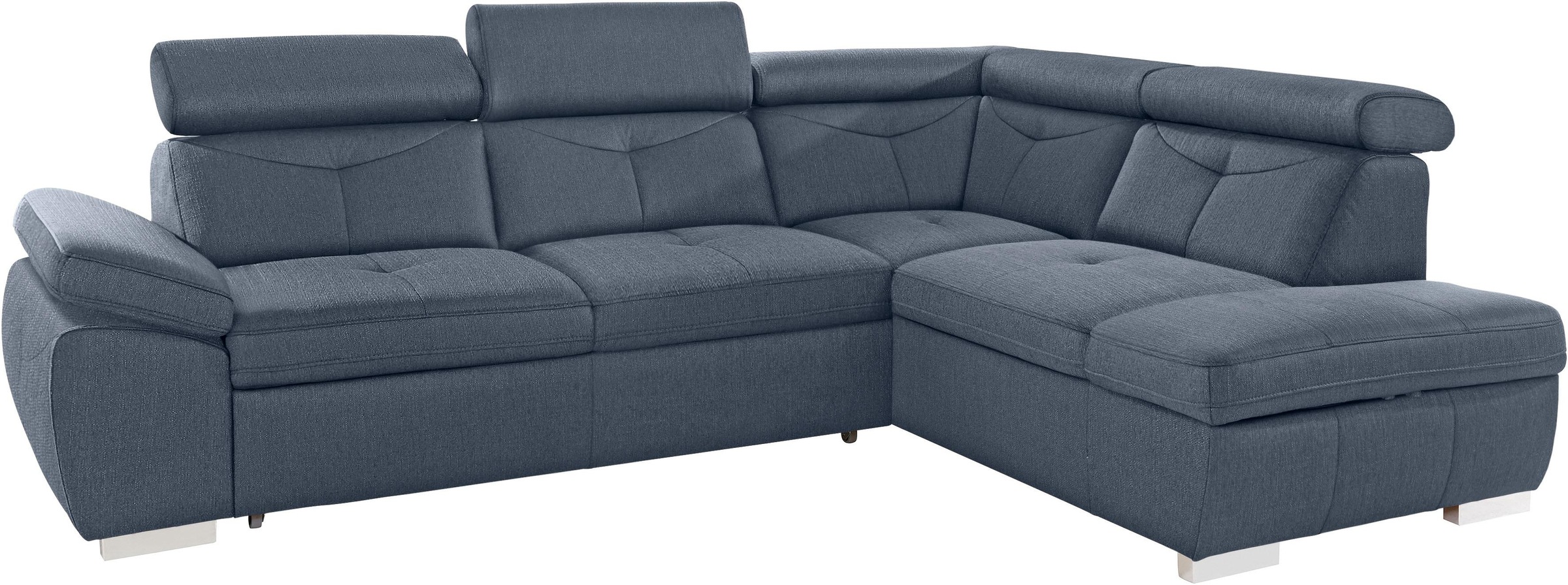 exxpo - sofa fashion Ecksofa "Spring, super bequem und komfortabel mit Armteil- und Kopfteilfunktion" wahlweise mit Bettfunktion und Bettkasten, L-Form