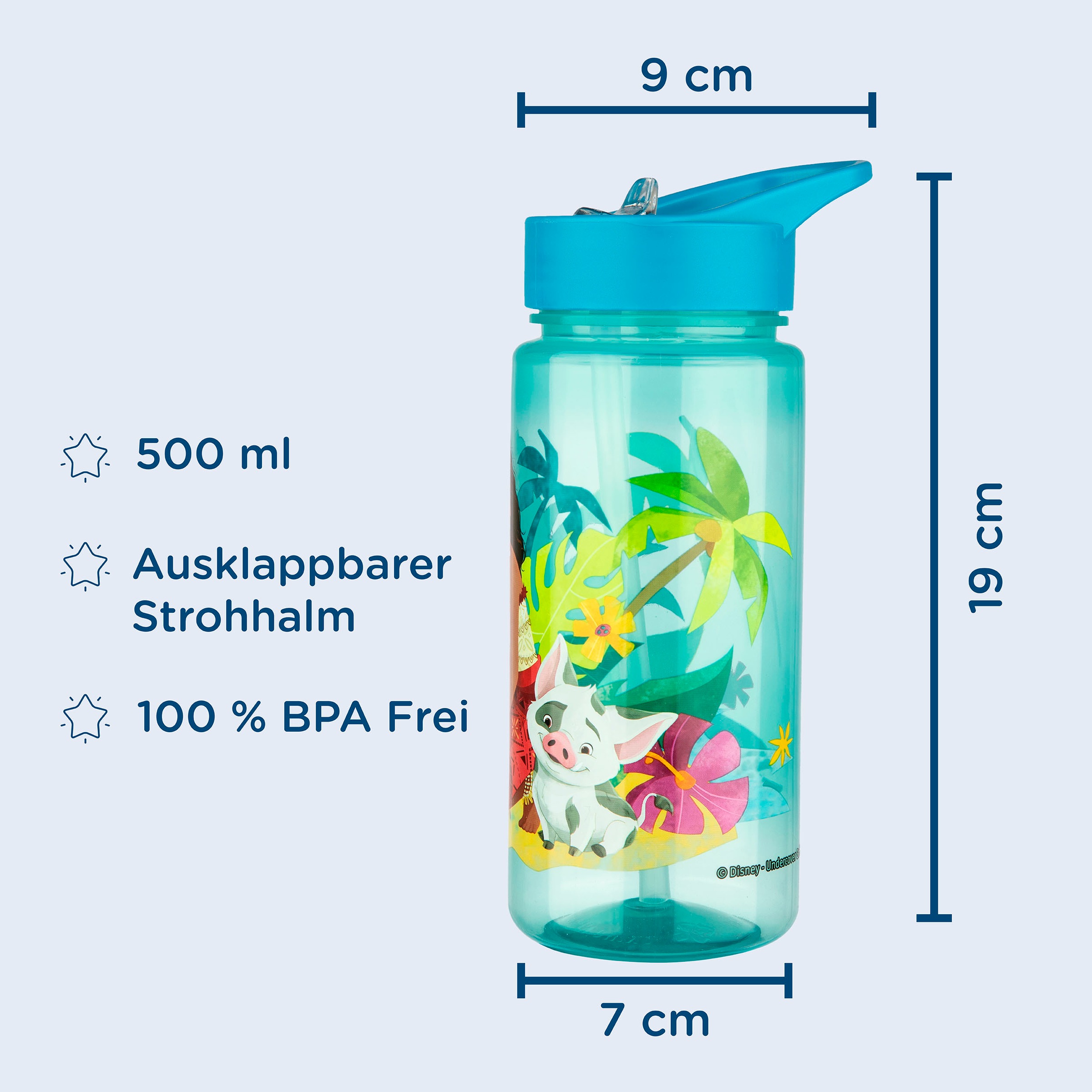 Scooli Lunchbox »Brotzeitdose + Trinkflasche, Vaiana« 2 tlg. mit Trinkflasche