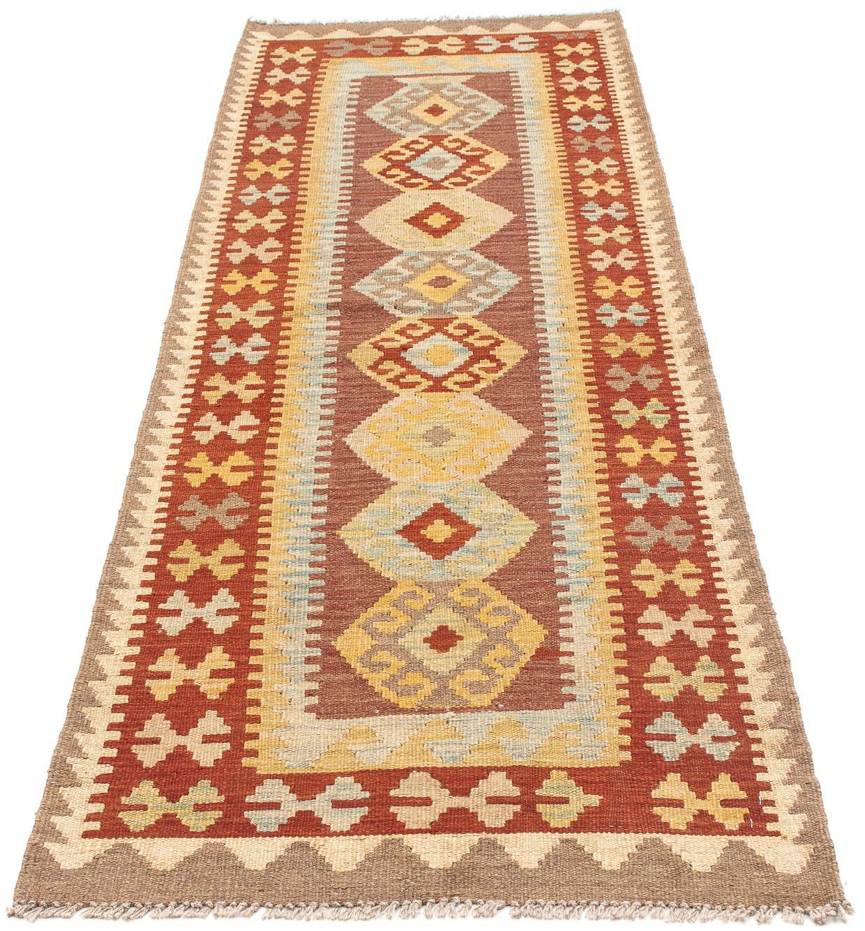 Image of morgenland Läufer »Kelim Maimene Medaillon 193 x 64 cm«, rechteckig, 0,5 mm Höhe, Wendeteppich bei Ackermann Versand Schweiz