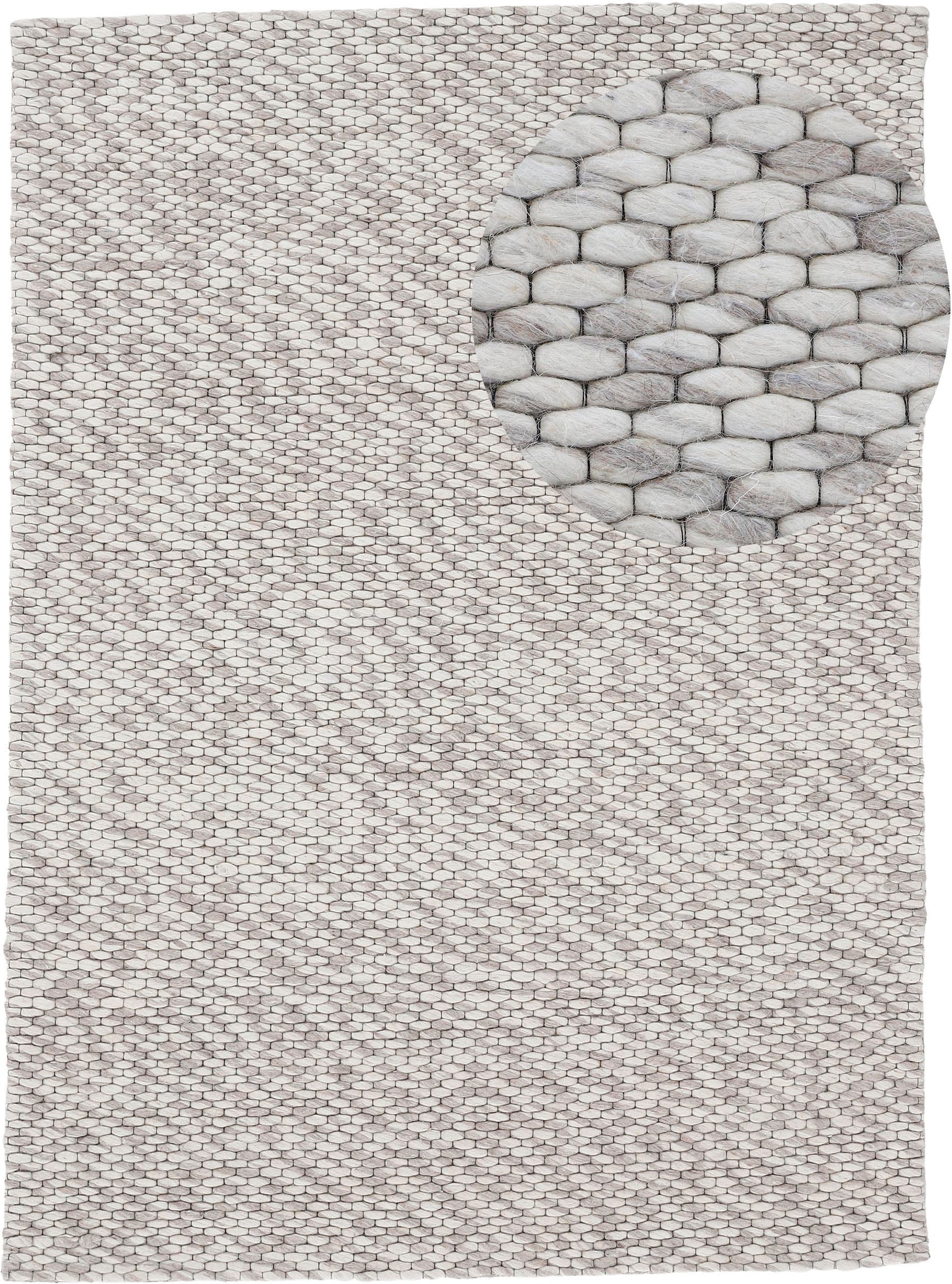Image of carpetfine Wollteppich "Sina, auch als Läufer" rechteckig 14 mm Höhe Handweb Teppich, reine Wolle, meliert, handgewebt, weich & kuschelig