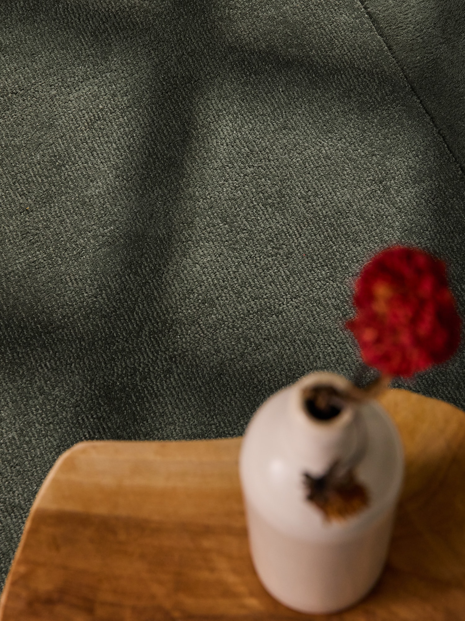 Villeroy & Boch Tapis »Wollteppich Kari« Rectangulaire 17 mm Höhe Handgewebt, Wolle, Bordüre, Einfarbig, Läufer, Wohnzimmer, Modern