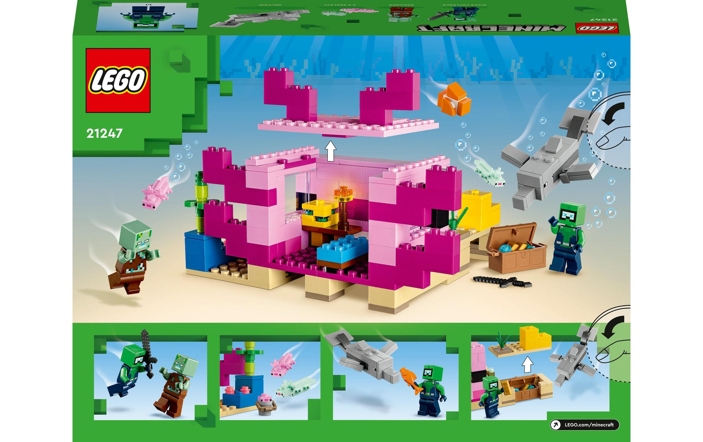 LEGO® Spielbausteine »Das Axolotl-Haus 21«, (242 St.)