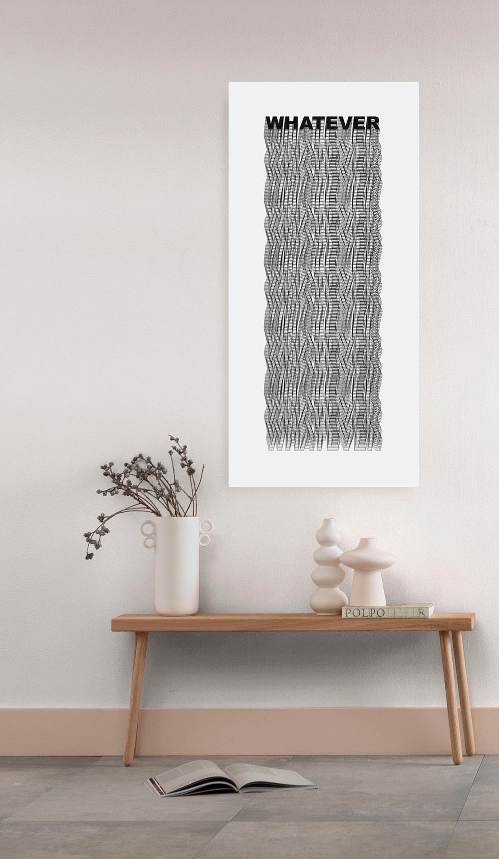 Image of Komar Leinwandbild "Typo Whatever - Grösse 40 x 90 cm" Natur 1 Stk. tlg. Keilrahmenbild mi Echtholzrahmen