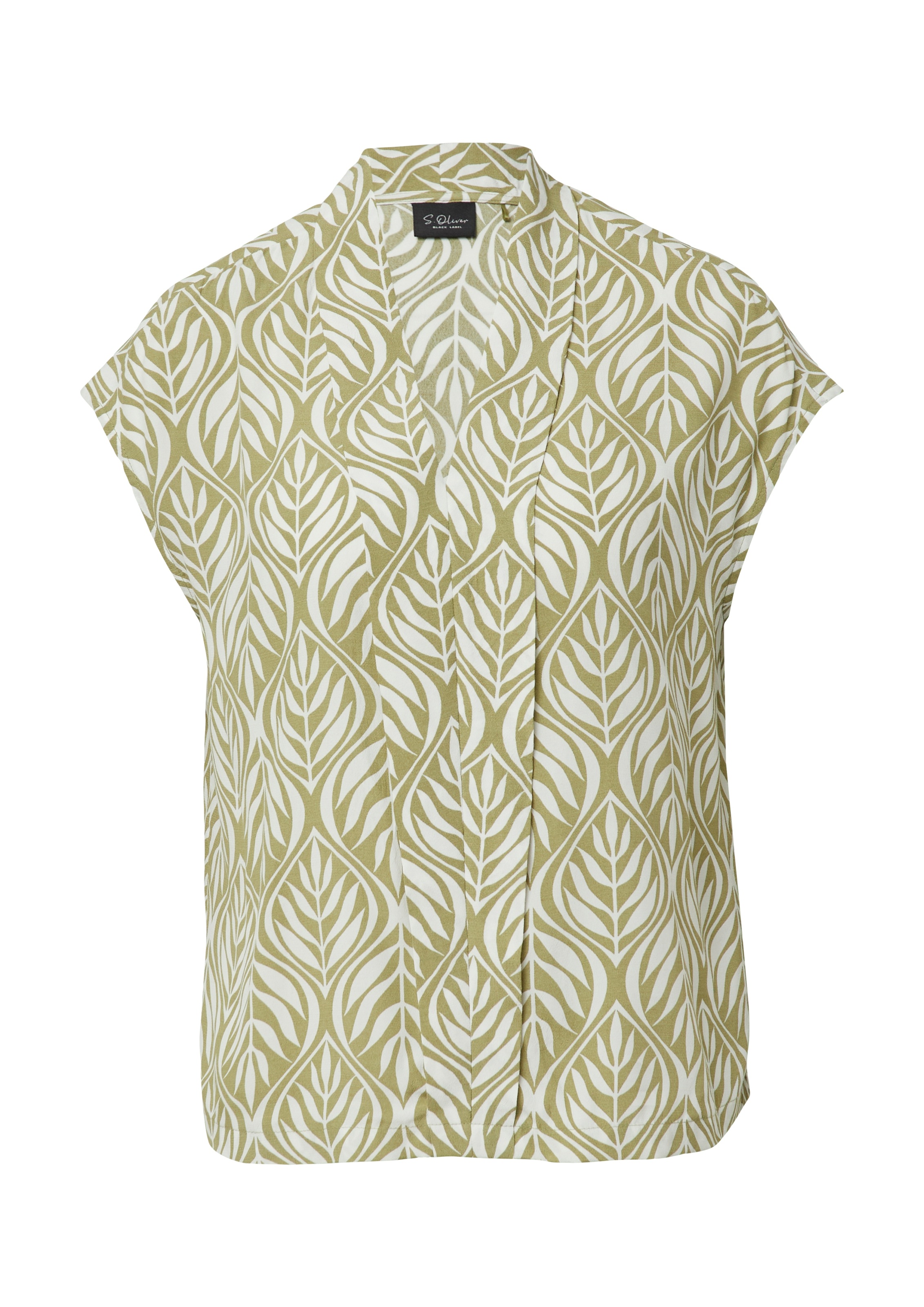 s.Oliver BLACK LABEL Kurzarmbluse, mit All-Over Print