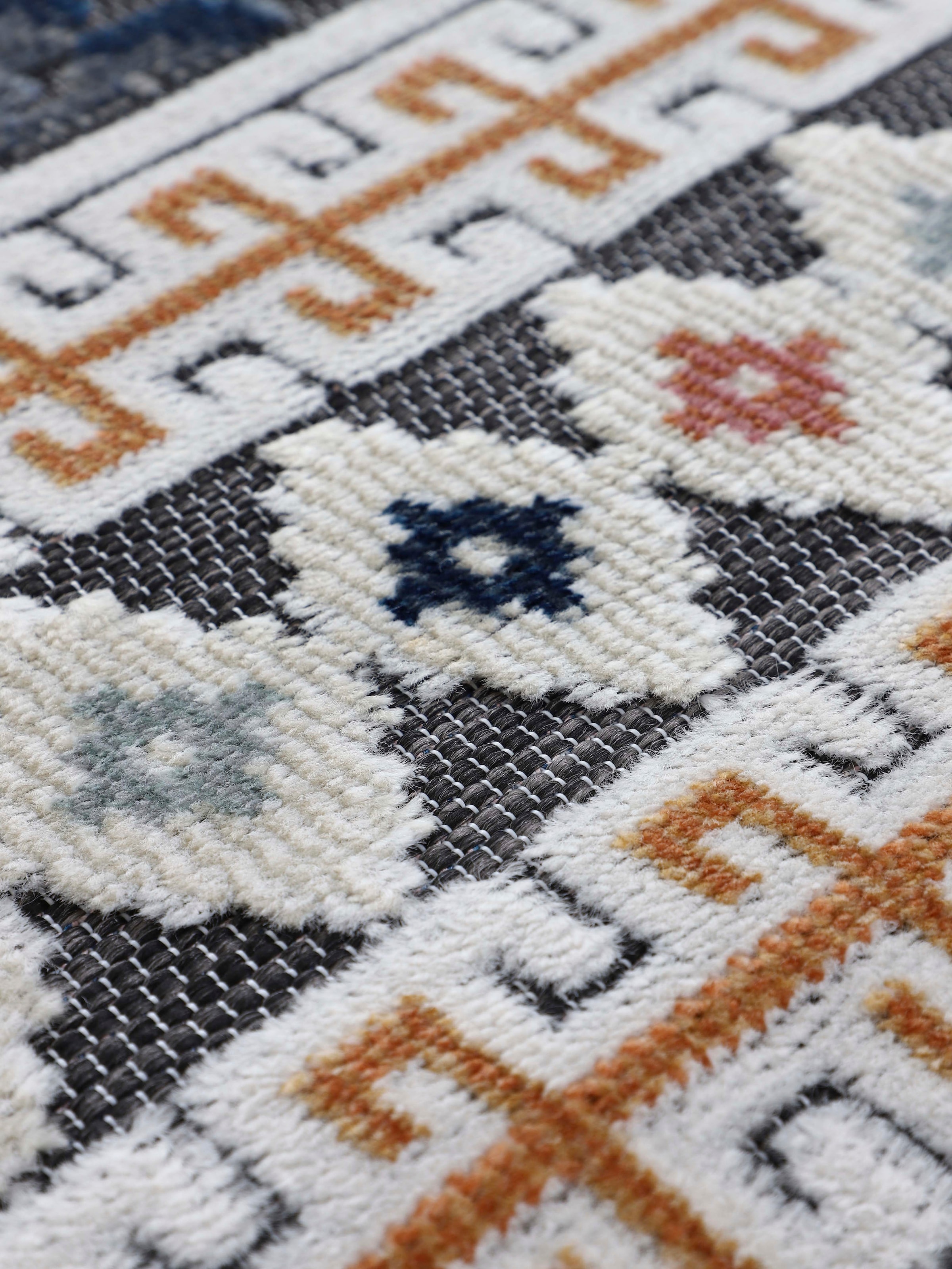 carpetfine Teppich »Deja 103« rechteckig 4 mm Höhe robustes Flachgewebe, Floral, In- und Outdoor, Läufer