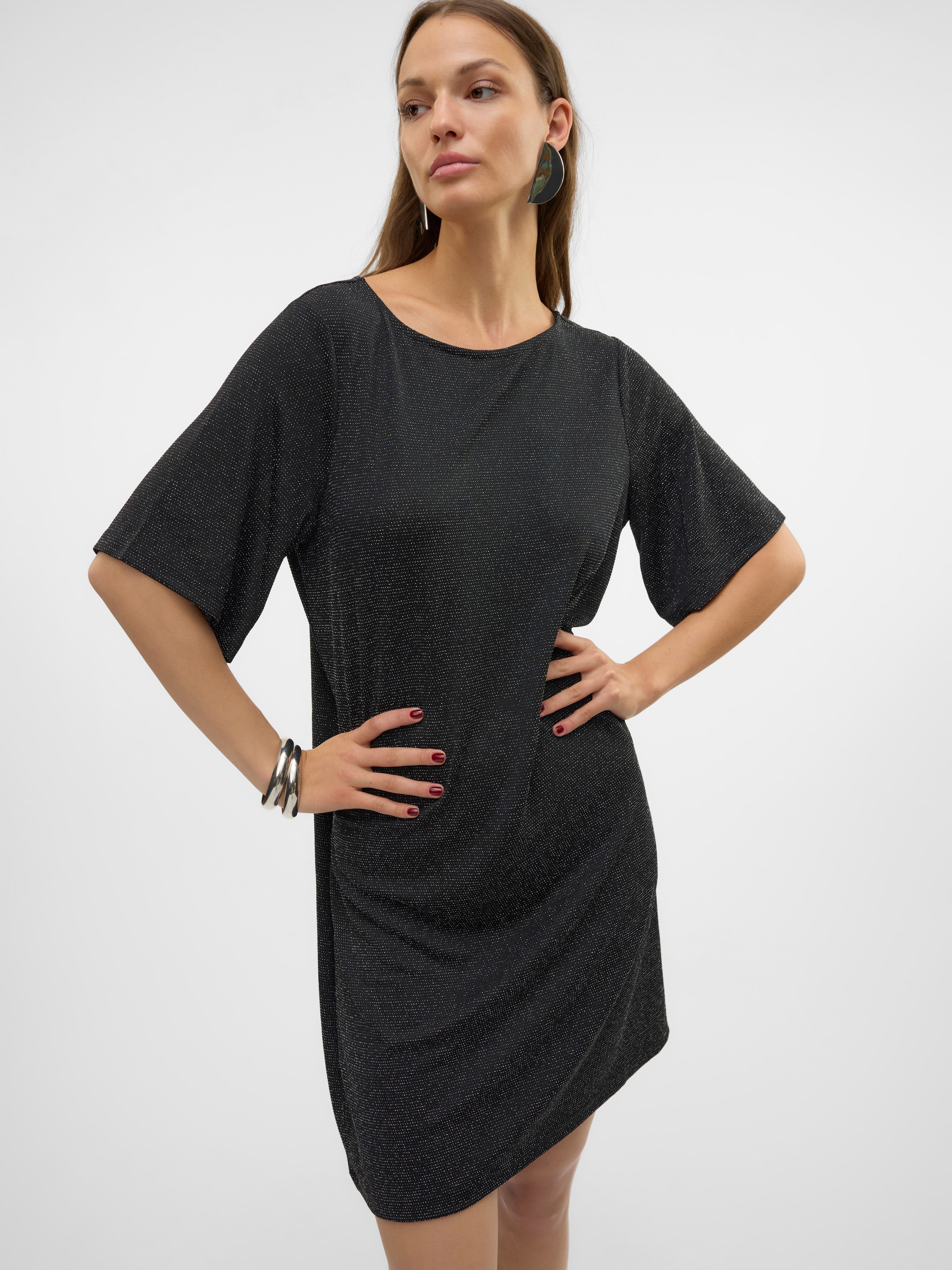 Vero Moda Midikleid »VMKANVA 2/4 TEE DRESS JRS GA«, Sommerkleid, mit Glitzer