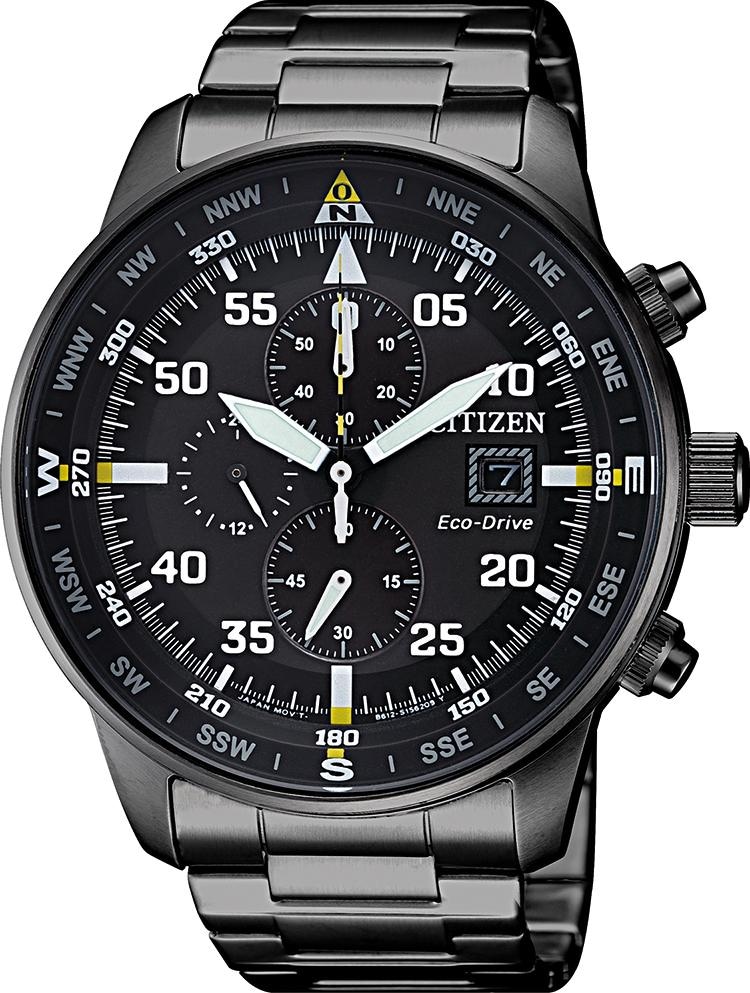 Image of Citizen Chronograph Armbanduhr, Herrenuhr, Solar, Stoppfunktion, Edelstahlarmband