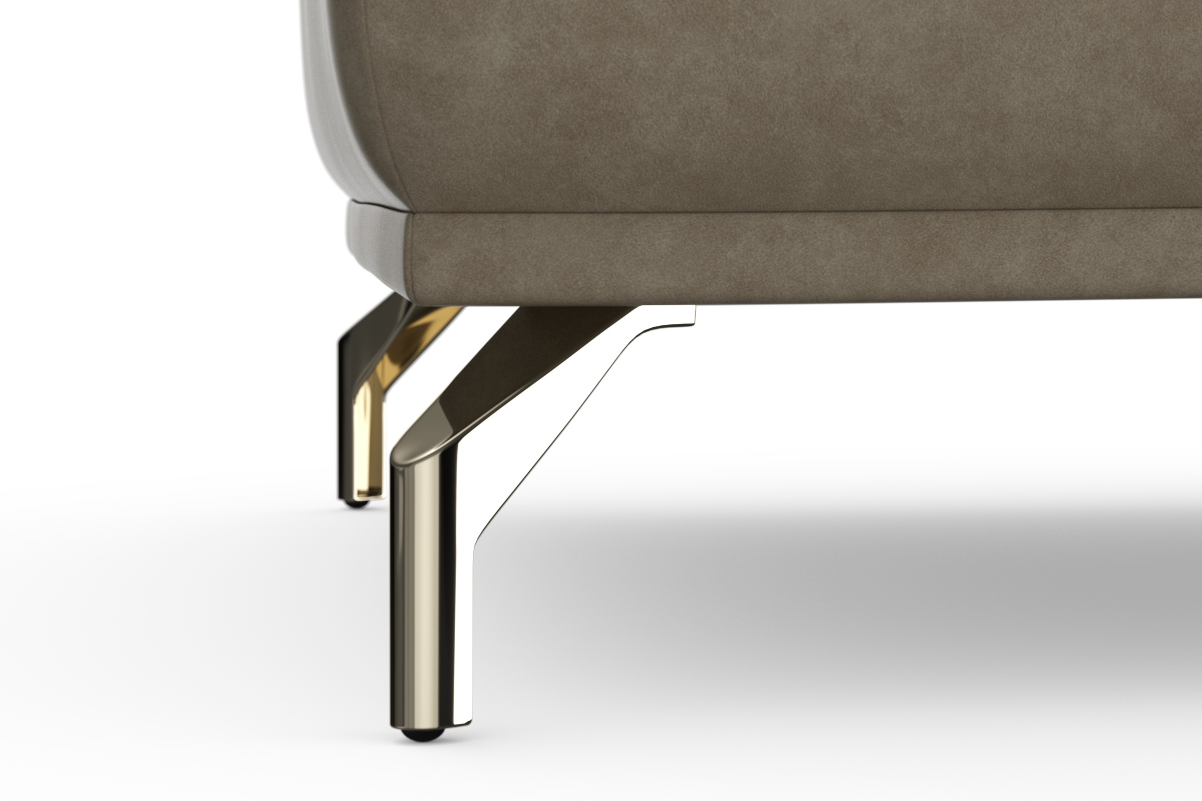sit&more Hocker »Bailando«, mit Federkern und satinierten Nickelfüssen
