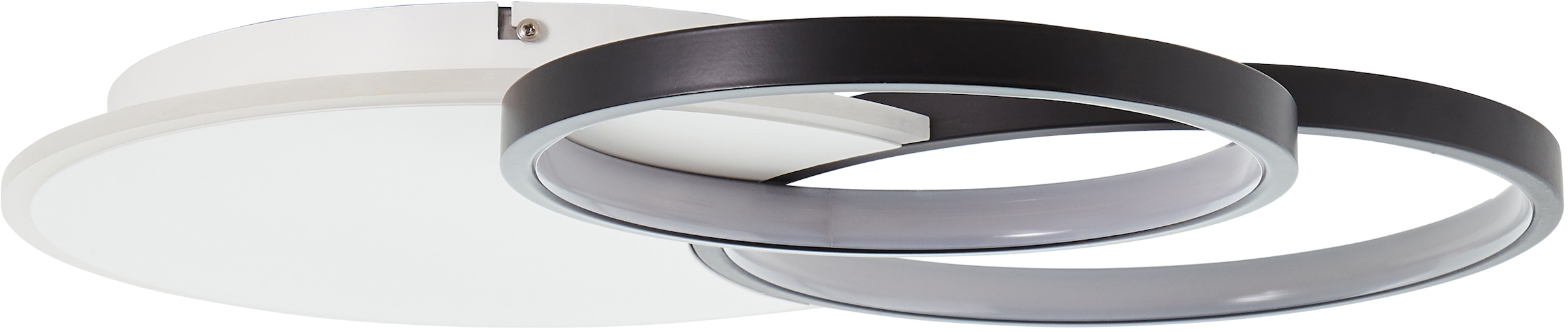 Brilliant LED Deckenleuchte »Davinson« LED-Modul 1 Stk. Warmweiss Ø 55 cm, 4700 lm, warmweisses Licht, Metall/Kunststoff, weiss/schwarz