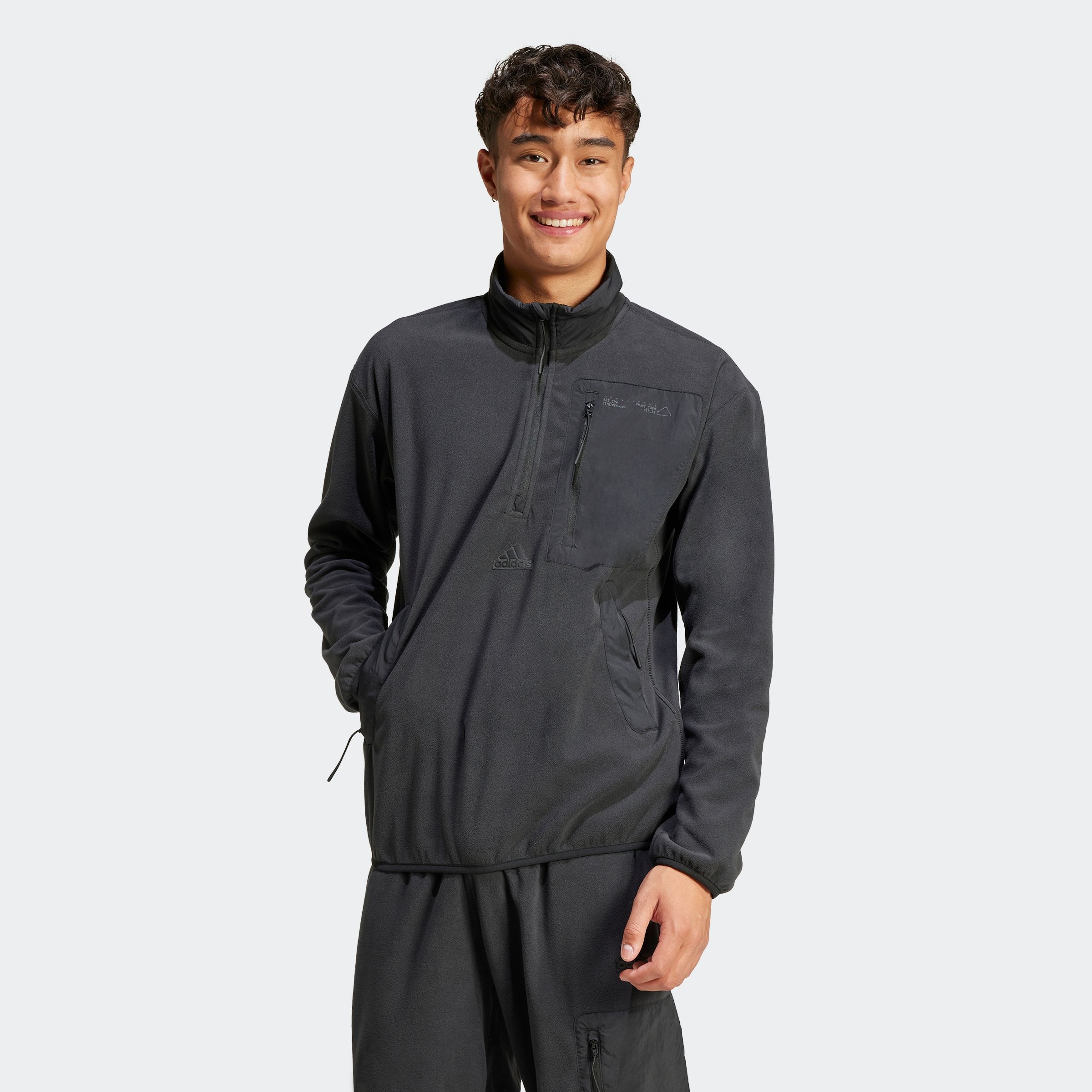 Image of adidas Sportswear Rollkragenpullover "CITY ESCAPE POLAR FLEECE 1/2 ZIP OBERTEIL"