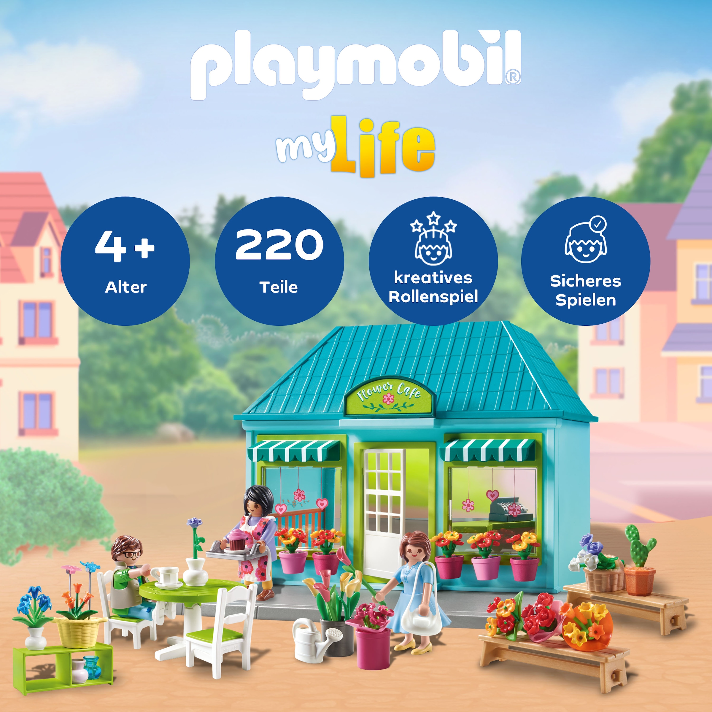 Playmobil® Konstruktions-Spielset »Blumenladen (71807), Playmobil My Life« Made in Germany