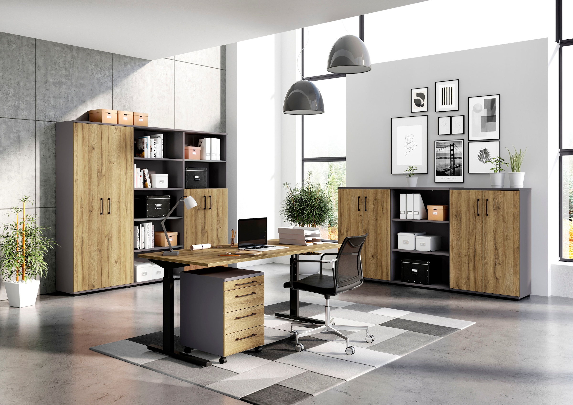 GERMANIA Schreibtisch »GW-Profi 3.0«, höhenverstellbar (70- 80 cm), in 2 Breiten, Made in Germany