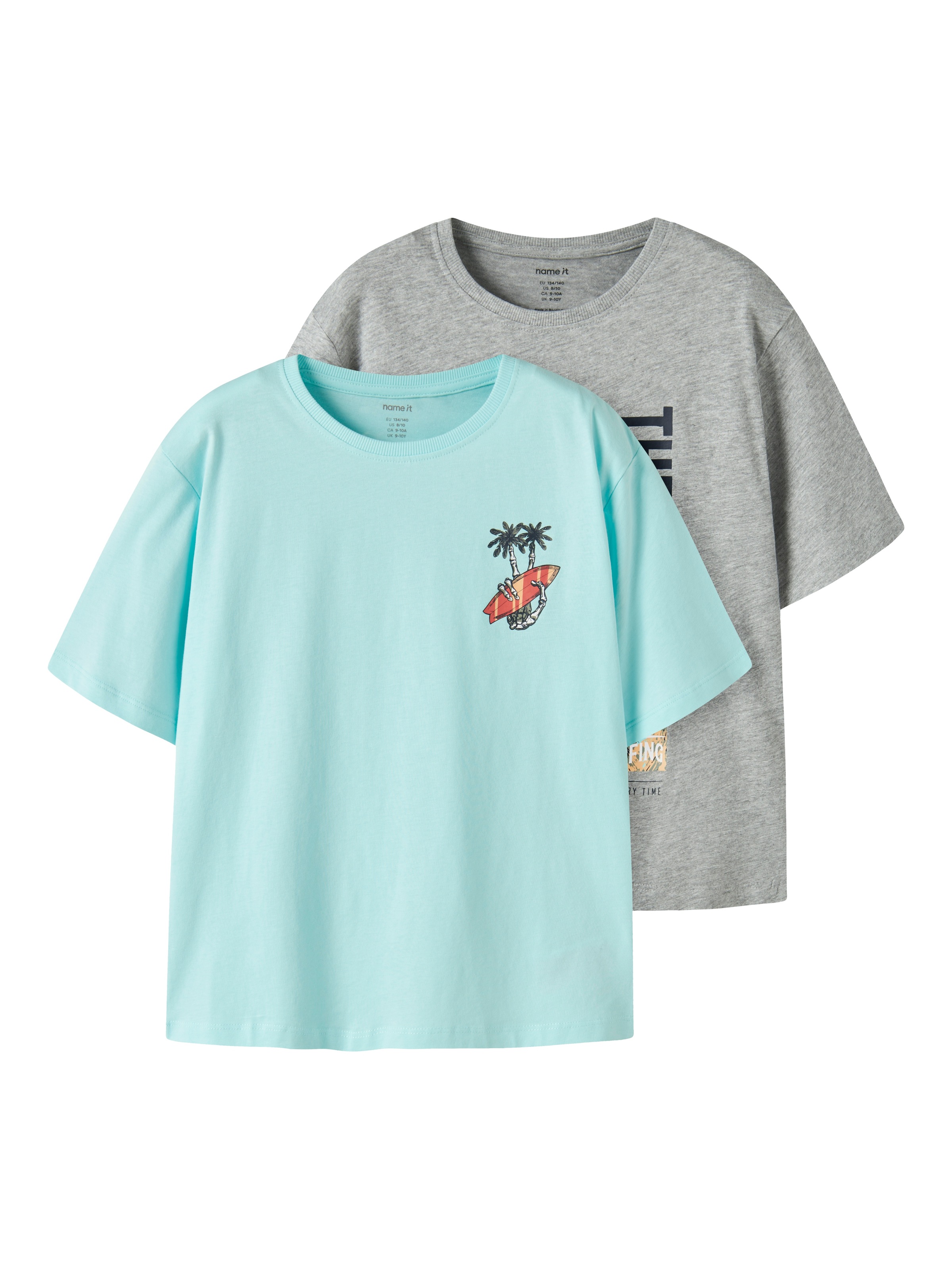 Image of Name It Kurzarmshirt "NKMVAGNO 2P SS LOOSE TOP" Packung, 2