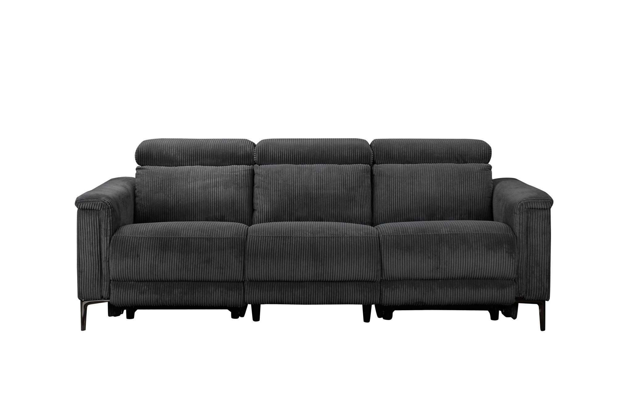 GOODproduct 3-places »LUND Cord, B. 222cm, manuelle/elektrische Relaxfunktion in 2 Sitzen,« USB-C bei elektrischer Ausführung, Kopfteilverstellung