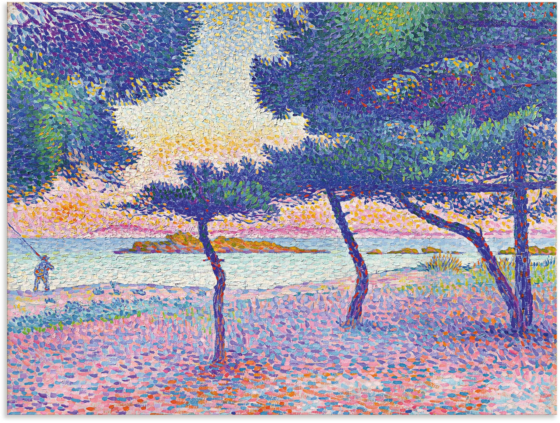 Image of Artland Wandbild »Der Strand von Saint-Clair. 1896«, Wiesen & Baumbilder, (1 St.), in vielen Grössen & Produktarten - Alubild / Outdoorbild für den Aussenbereich, Leinwandbild, Poster, Wandaufkleber / Wandtattoo auch für Badezimmer geeignet bei Ackermann 