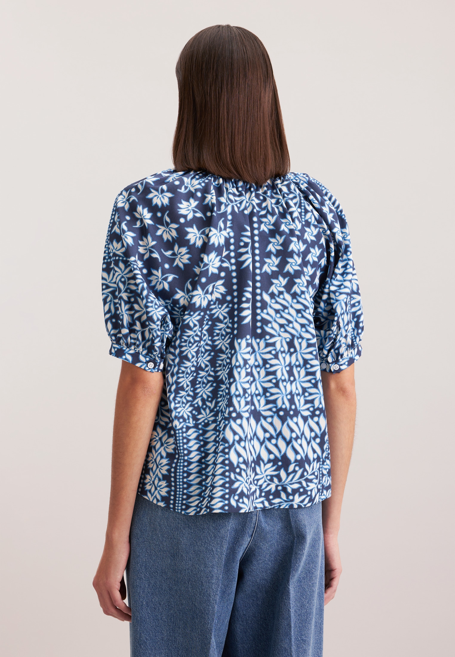 seidensticker Klassische Bluse »Schwarze Rose« Tunika Druck