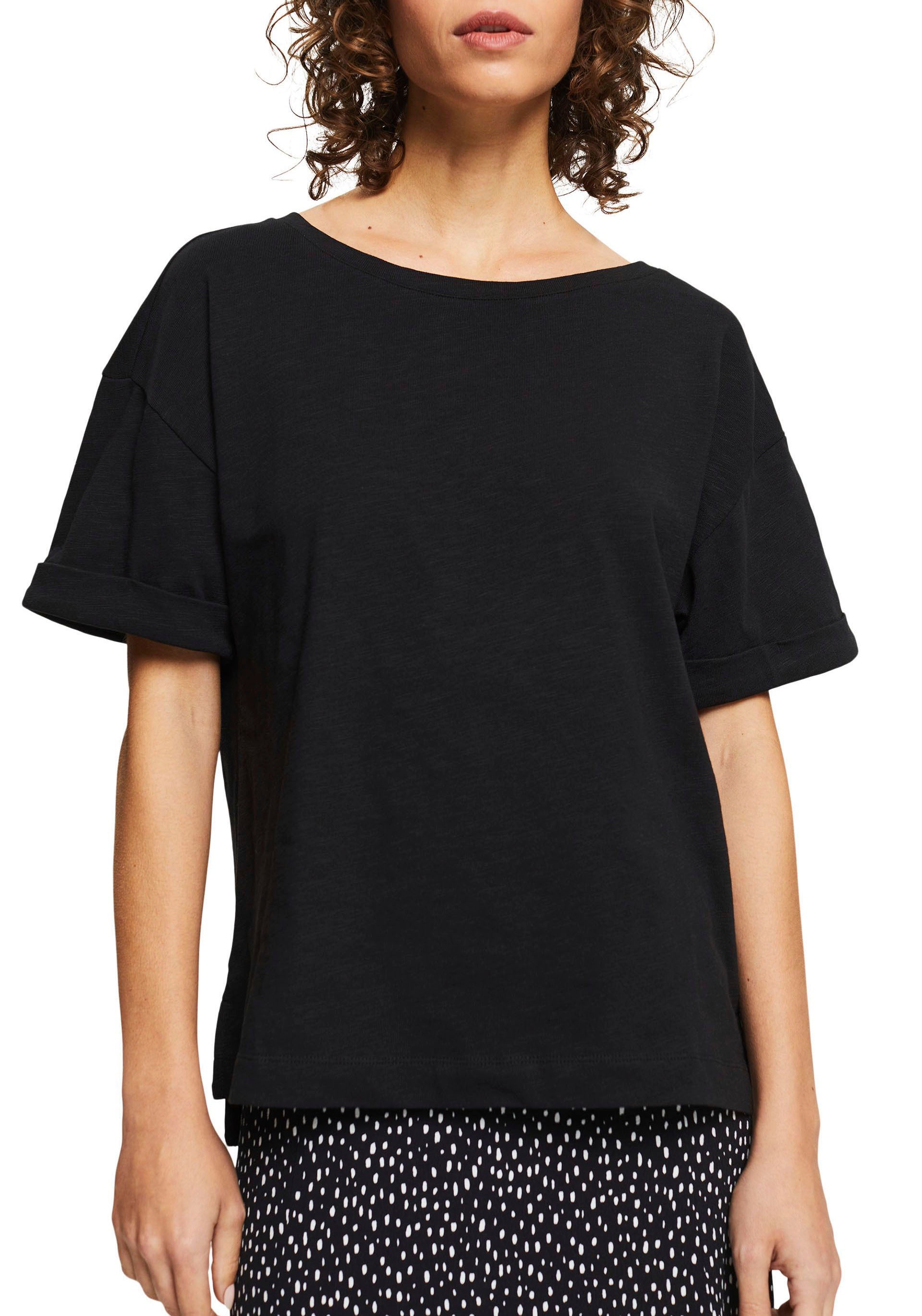 Image of Esprit T-Shirt, mit seitlich geschlitztem High-Low-Saum bei Ackermann Versand Schweiz