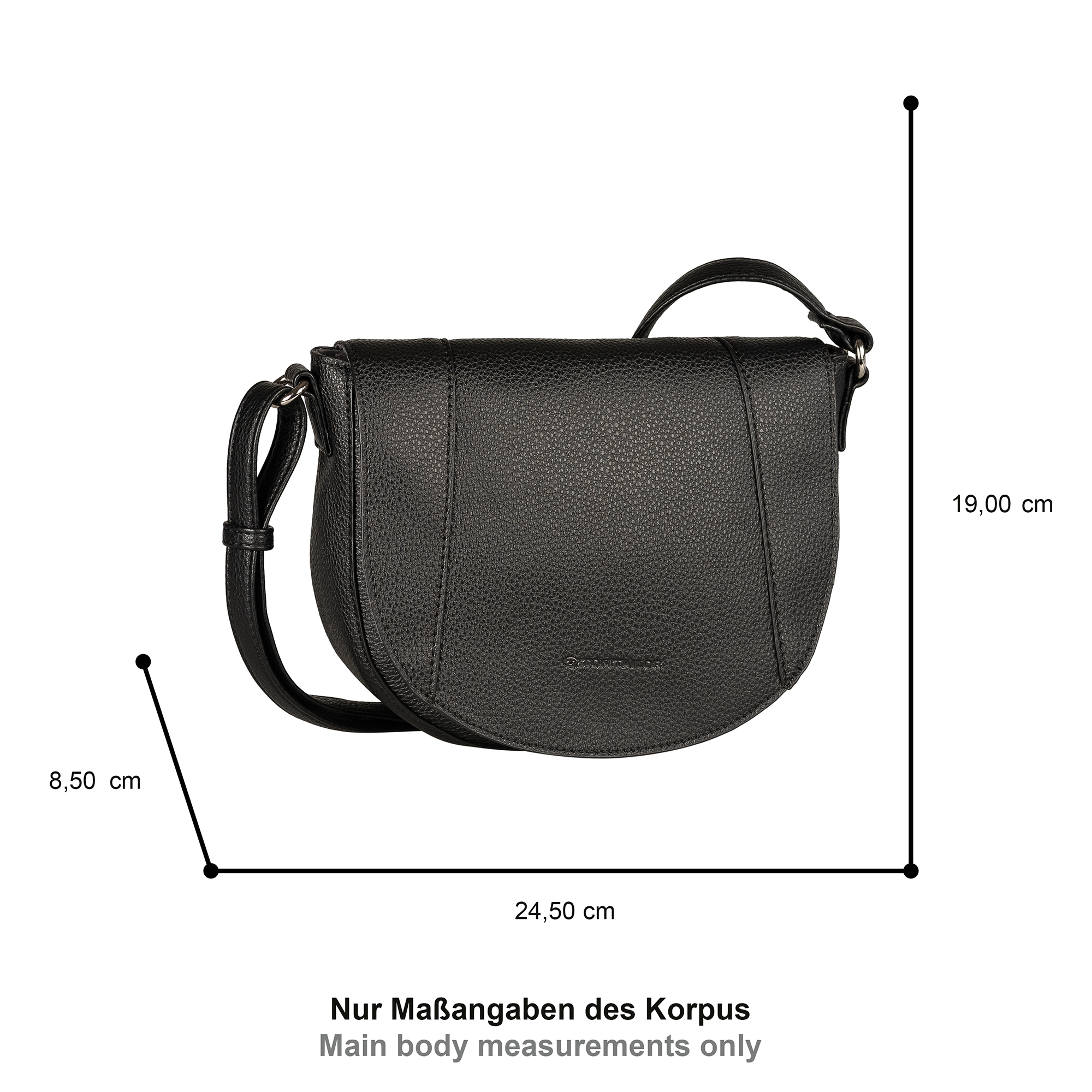 TOM TAILOR Sac à bandoulière »Dahlia« similicuir doux au look moderne avec bords contrastants et logo fin
