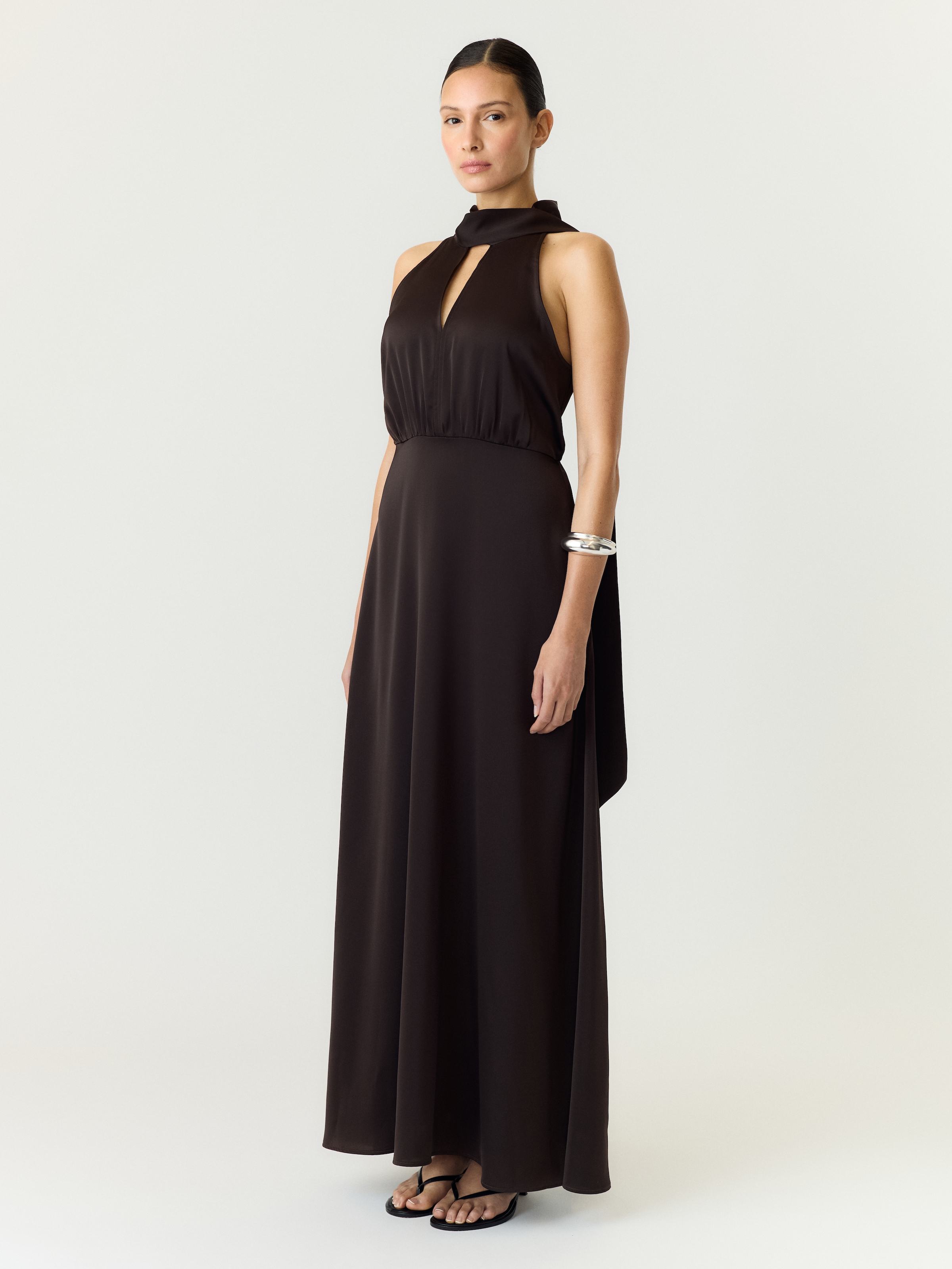 Y.A.S Maxi robe »YASTHEA SL MAXI DRESS S. NOOS« mélange de matériaux, coupe régulière