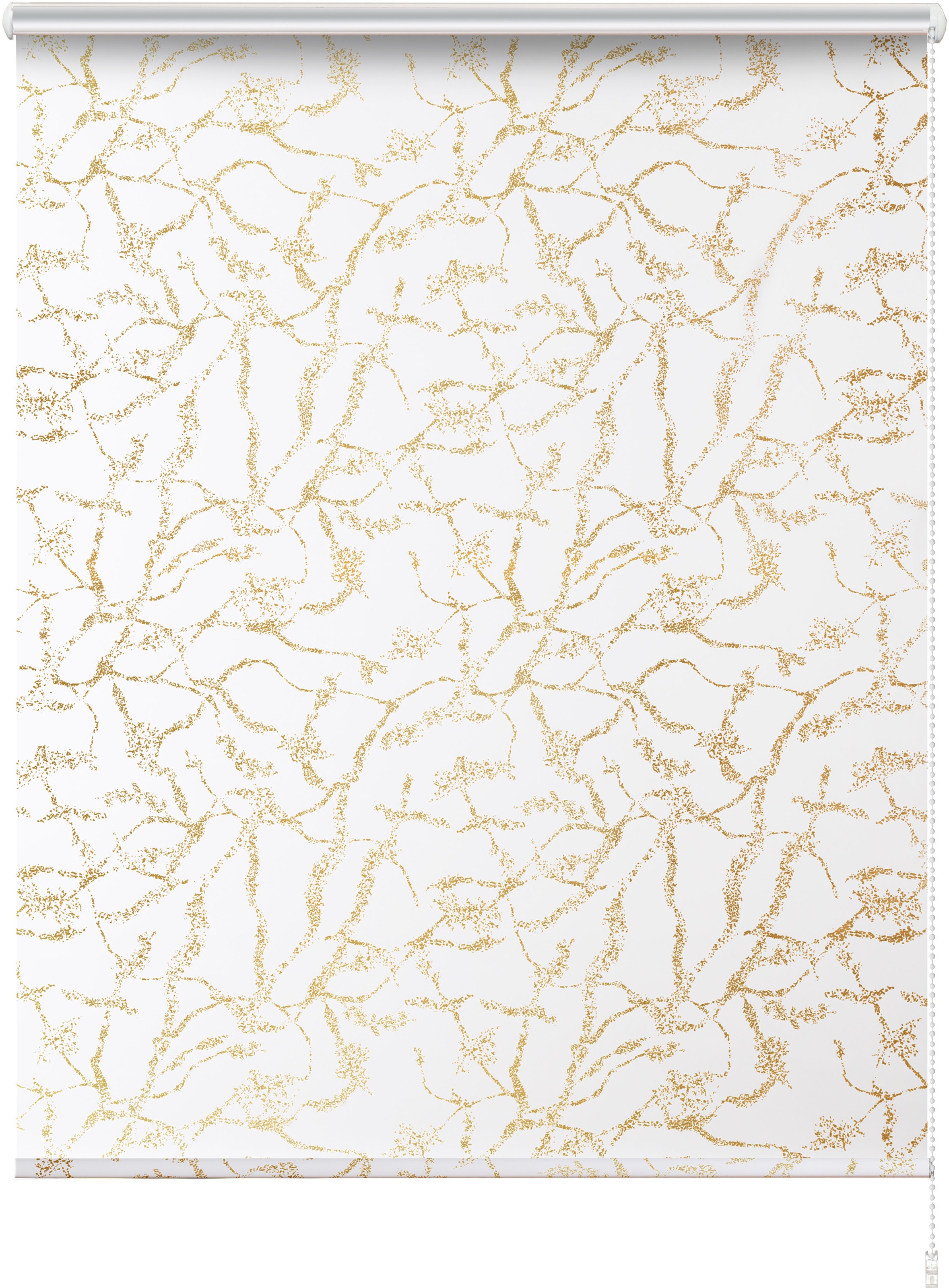 Image of DELAVITA Rollo »Zale«, Lichtschutz, ohne Bohren, freihängend, Fixmass, Klemmfix, Foliendruck gold, Glanz, Äste, Zweige, Ranken, Klemmträger bei Ackermann Versand Schweiz