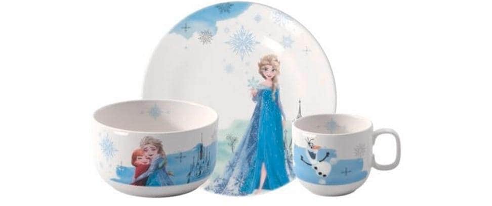 Image of Villeroy & Boch Kindergeschirr-Set "Disney Frozen 3-teilig" Spülmaschinenfest, Mikrowellenfest