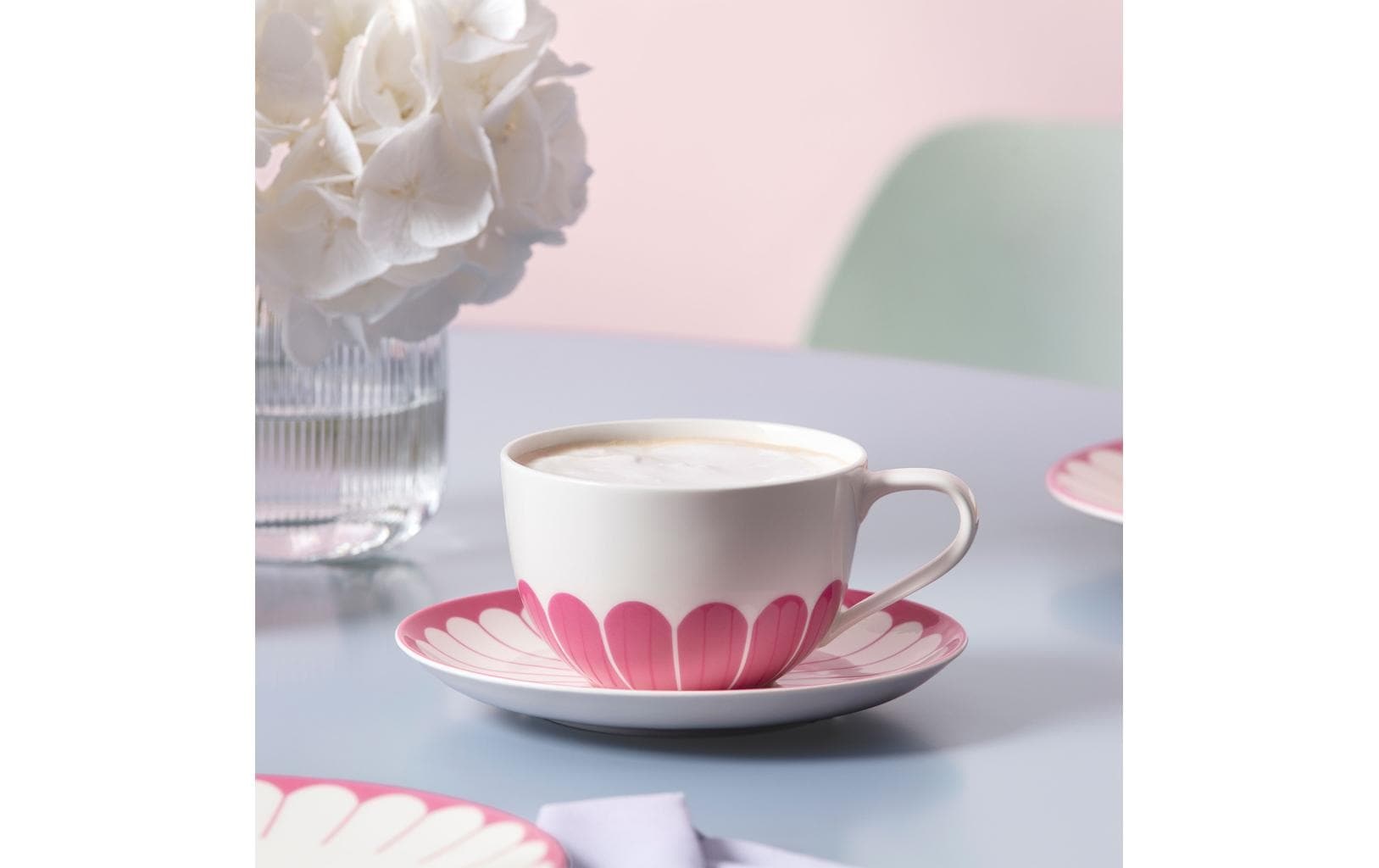 Villeroy & Boch Untertasse »Fleur 6 Stück« Elegante Unterlage für Frühstücks- und Cappuccinotassen