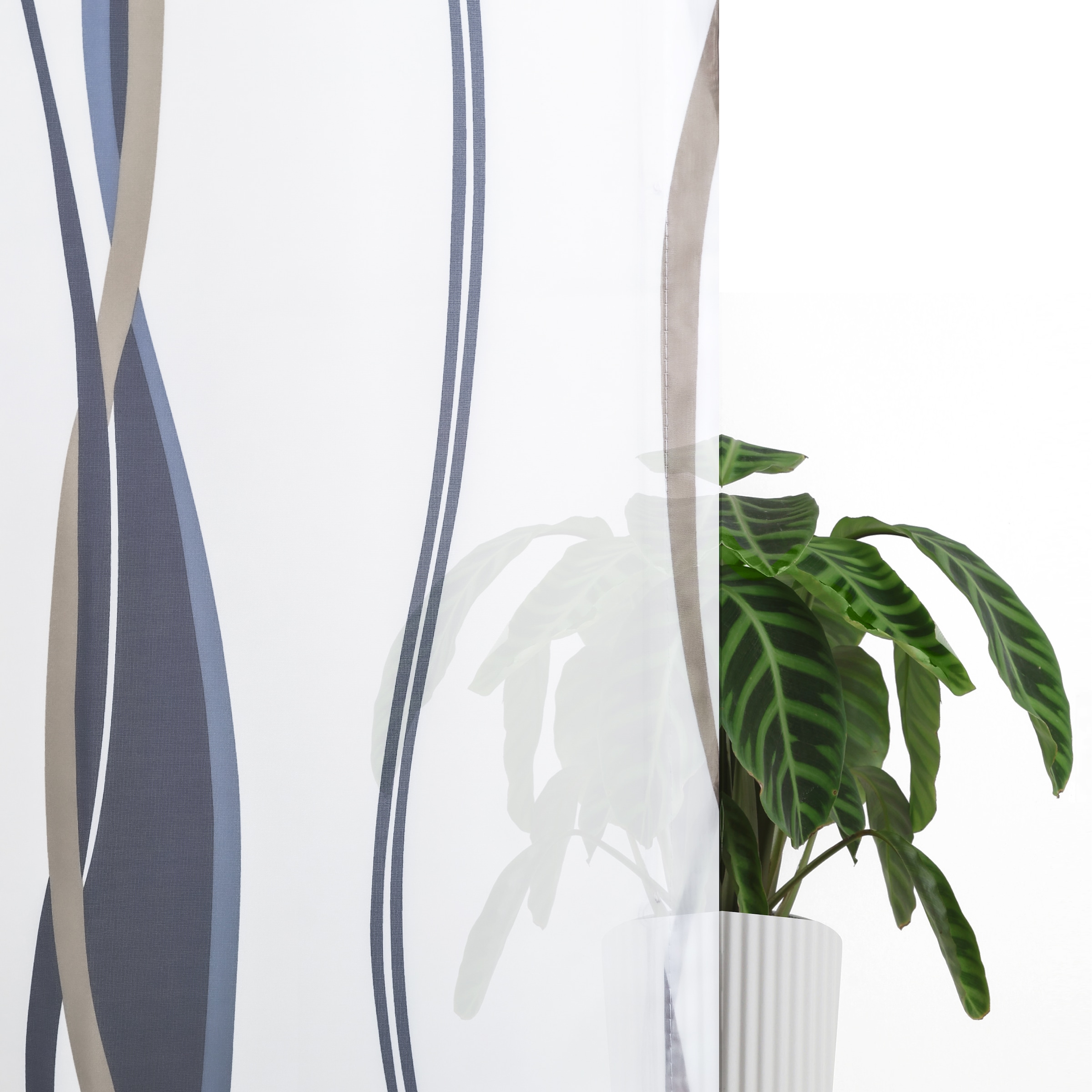 GOODproduct Raffrollo »Dimona« mit Klettschiene Transparent, Voile, Polyester, Wellen