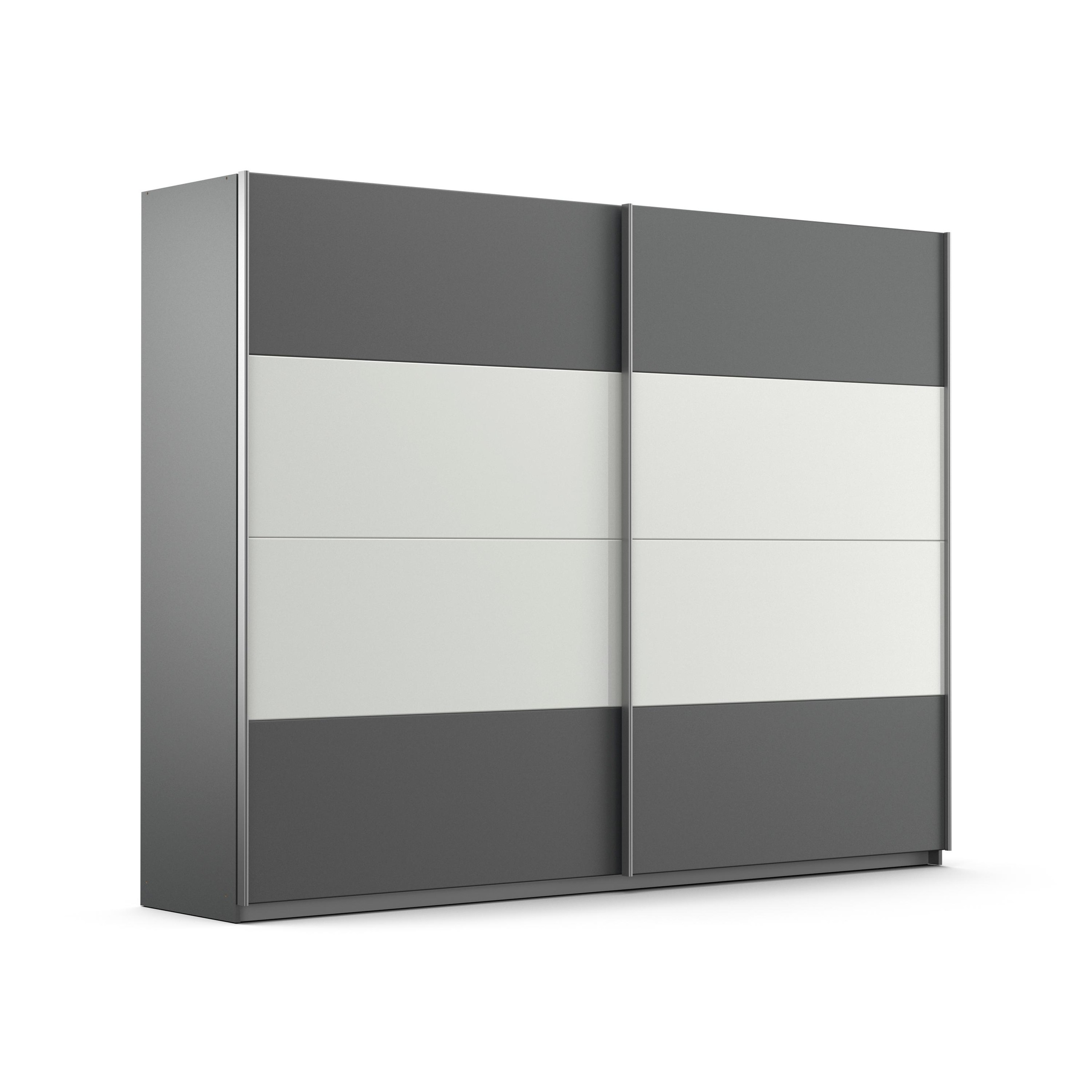 Image of rauch Schwebetürenschrank "Quadra Schlafzimmerschrank in vielen Breiten" Kleiderschrank Garderobenschrank Schrank mit Glaselementen