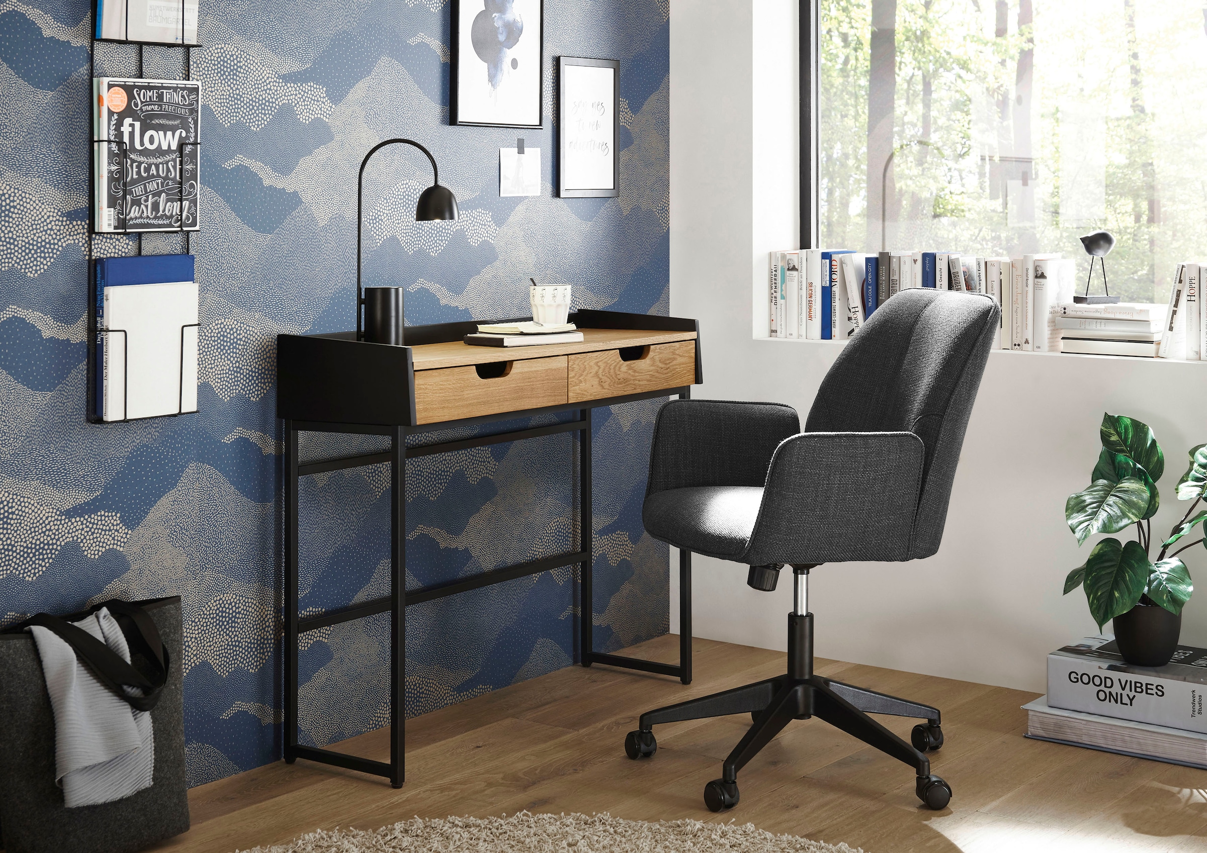 Bürostuhl bequem MCA mit kaufen verstellbar Bürostuhl Komfortsitzhöhe Webstoff, stufenlos furniture »O-Pemba«, Stoffbezug,