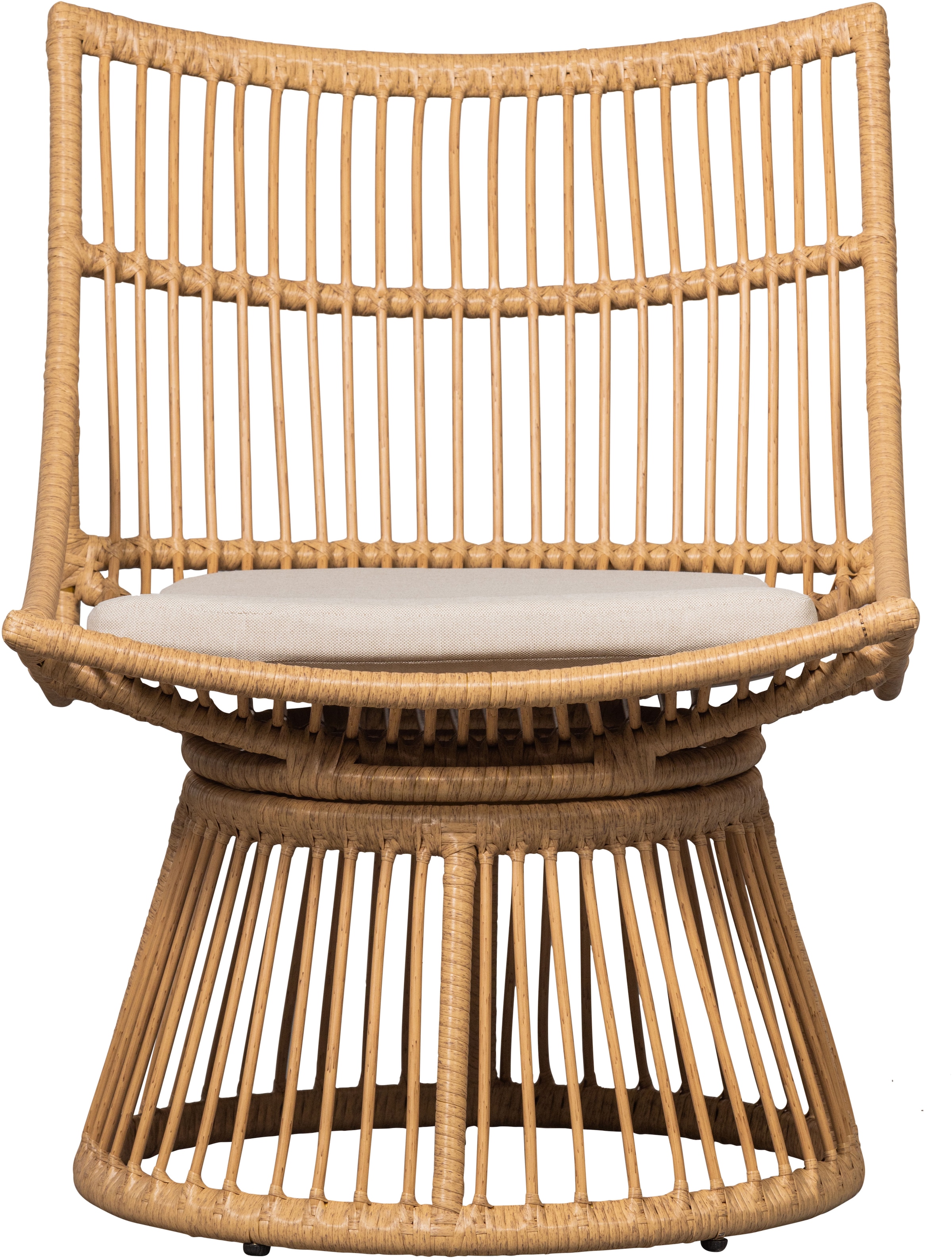 WOOOD Rattanstuhl »Alatna Wicker auf Aluminiumgestell pulverbeschichtet H80 x B64 x T53cm« () Geflochtenes Kunstfaser, Sitzpolster inklusive, Tragkraft 120 kg
