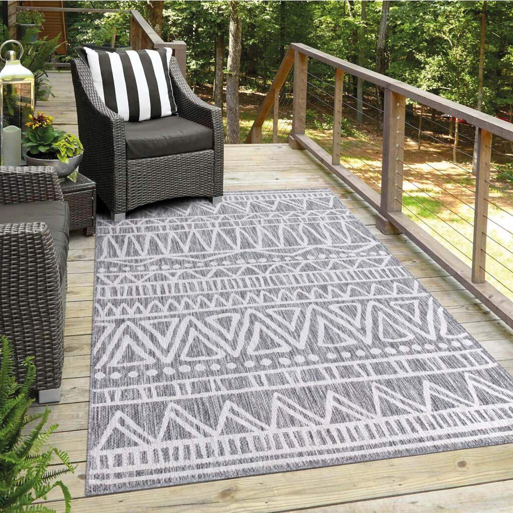 Carpet City Outdoorteppich »Outdoor 476« rechteckig 5 mm Höhe Läufer, UV-beständig, Flachgewebe, auch quadratisch, In- und Outdoor