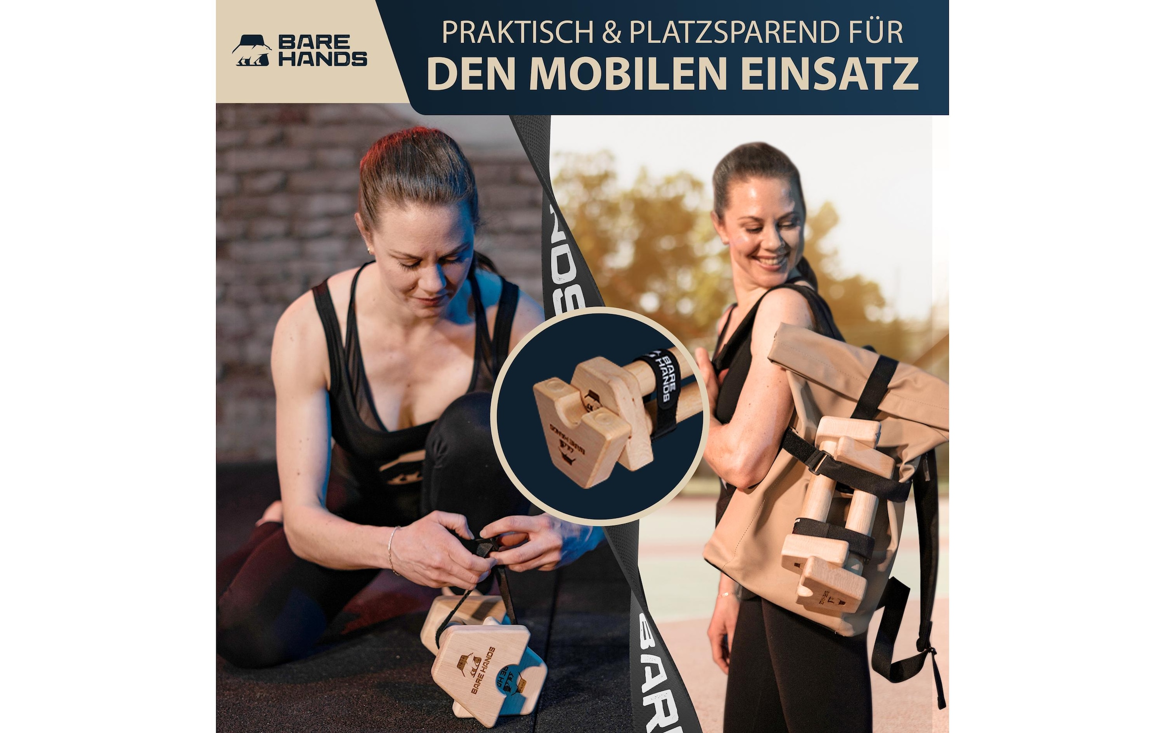   Liegestützgriffe »Bare Hands Gr. S«