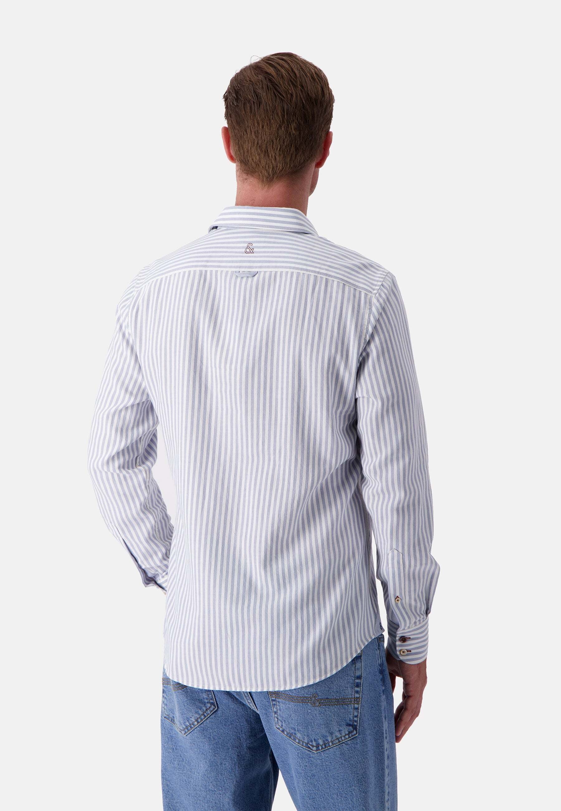 colours & sons Langarmhemd »colours & sons Langarmhemd Shirt Brushed Twill Stripes«