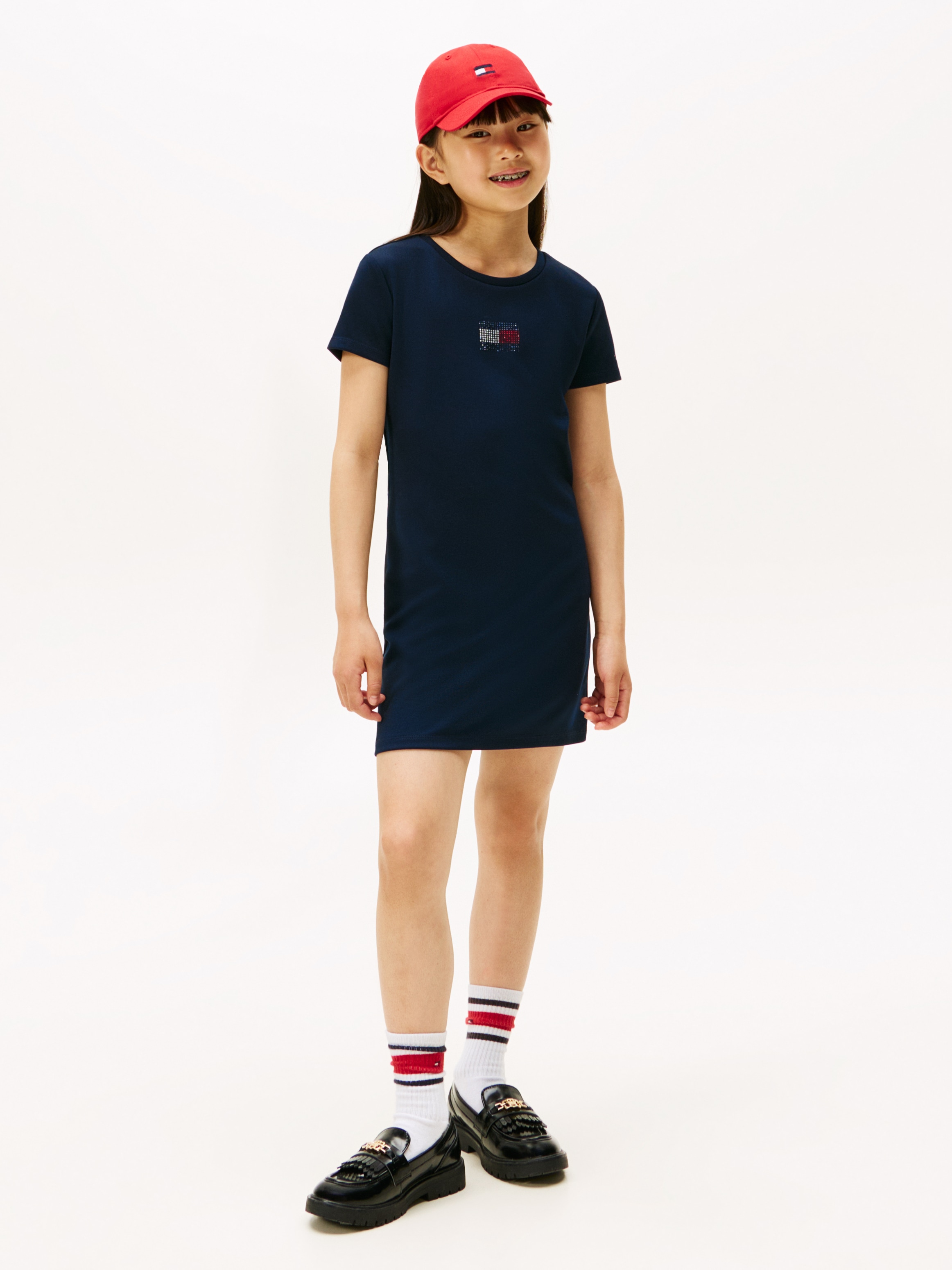 Image of Tommy Hilfiger Shirtkleid "STRAIGHT PUNTO DRESS S/S" Ohne Tasche Kinder bis 16 Jahre