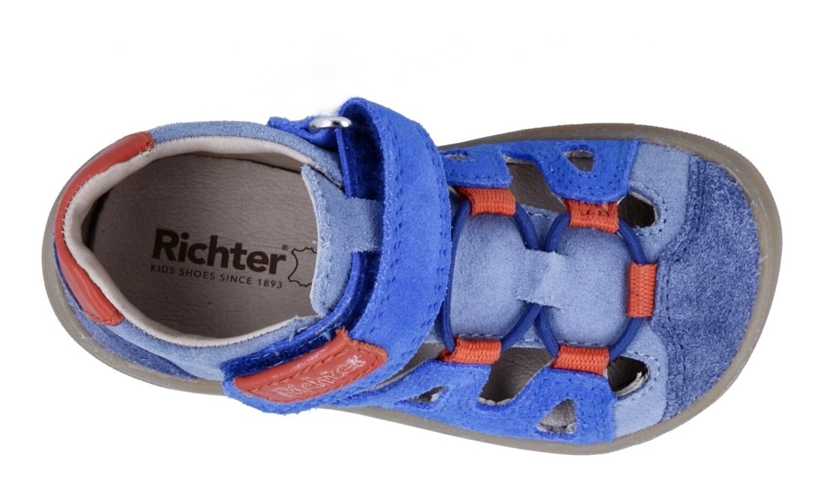 Richter Chaussures pieds nus »Samy«  Chaussure bébé, chaussure à scratch, gabarit de taille à télécharger, avec WMS