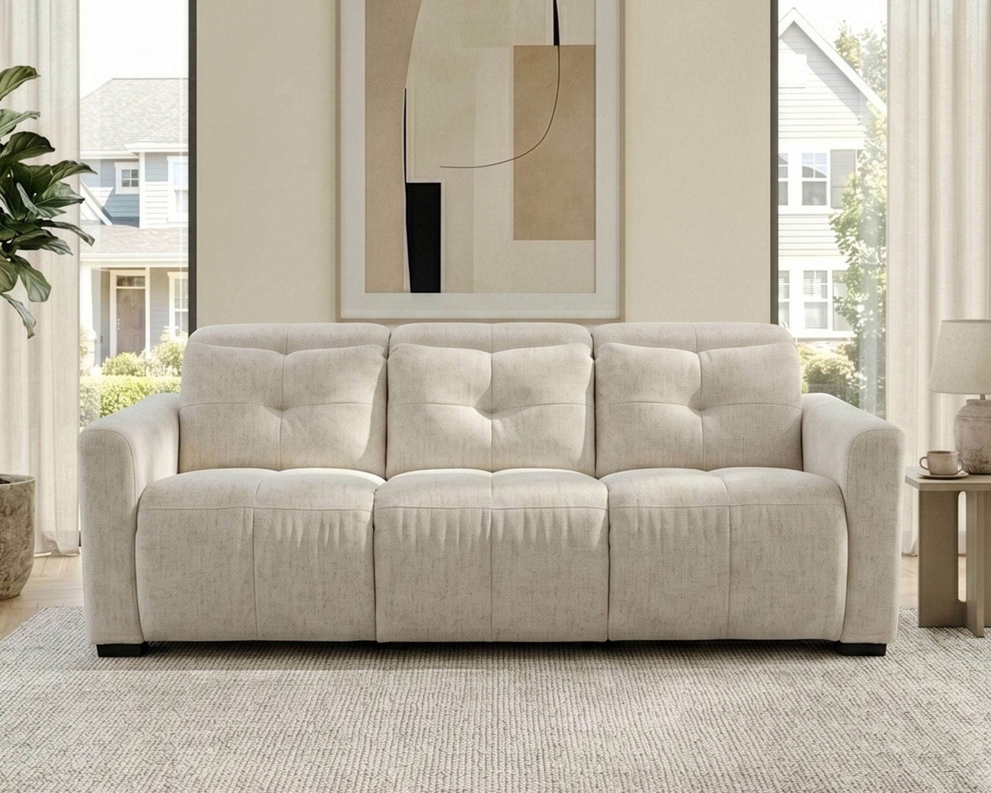 GOODproduct »CAARLA Webstoff, Sofa, 224 cm, man. o. elektr. Relaxfunktion (USB)« mit USB-A und USB-C bei elektrischer Ausführung, Kopfteilverstellung