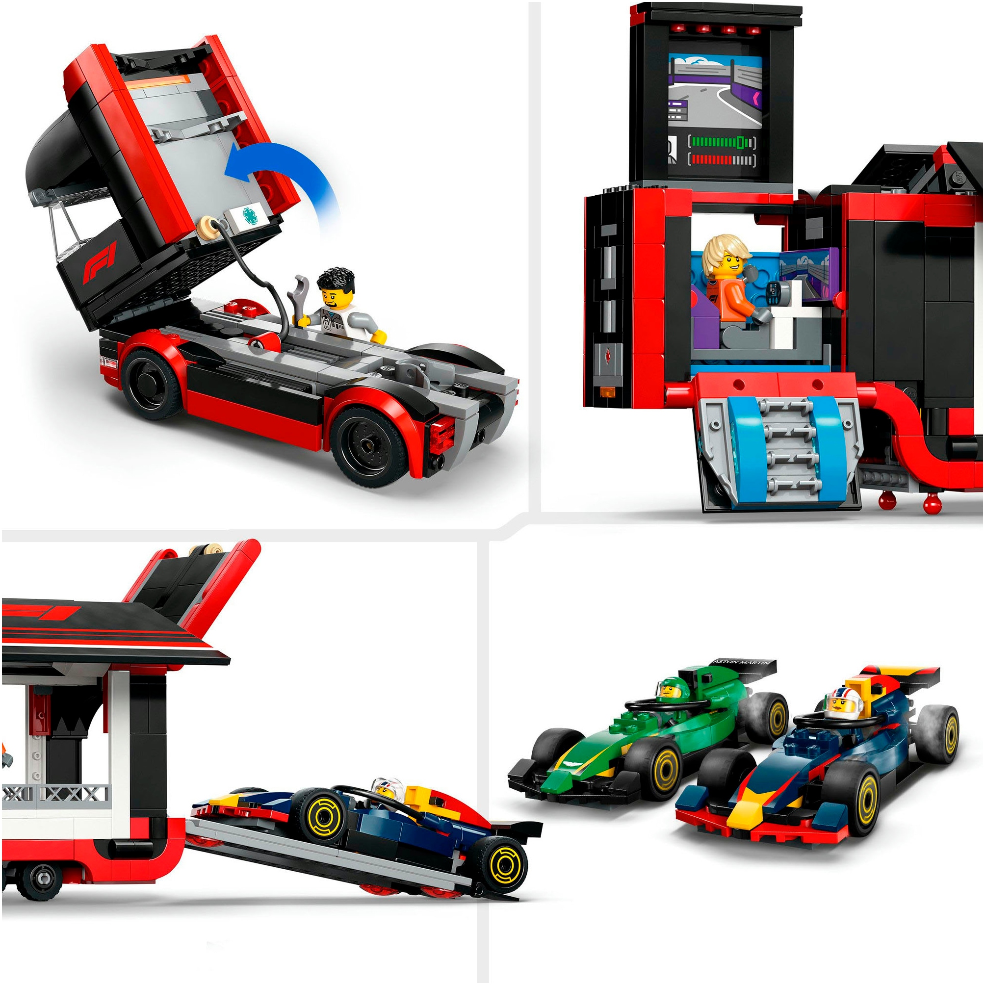 LEGO® Pions de construction »F1® Transporter mit RB20 & AMR24 F1® Rennautos (60445), LEGO City« Made in Europe