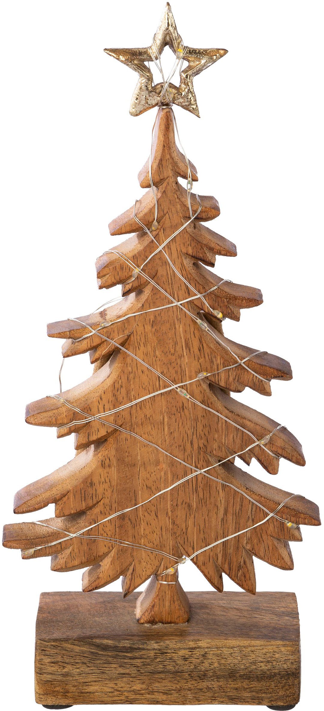 Creativ deco Figurine de décoration »LUMEN, Deko-Objekt Tannenbaum« Weihnachtsdeko, Batteriebetrieb