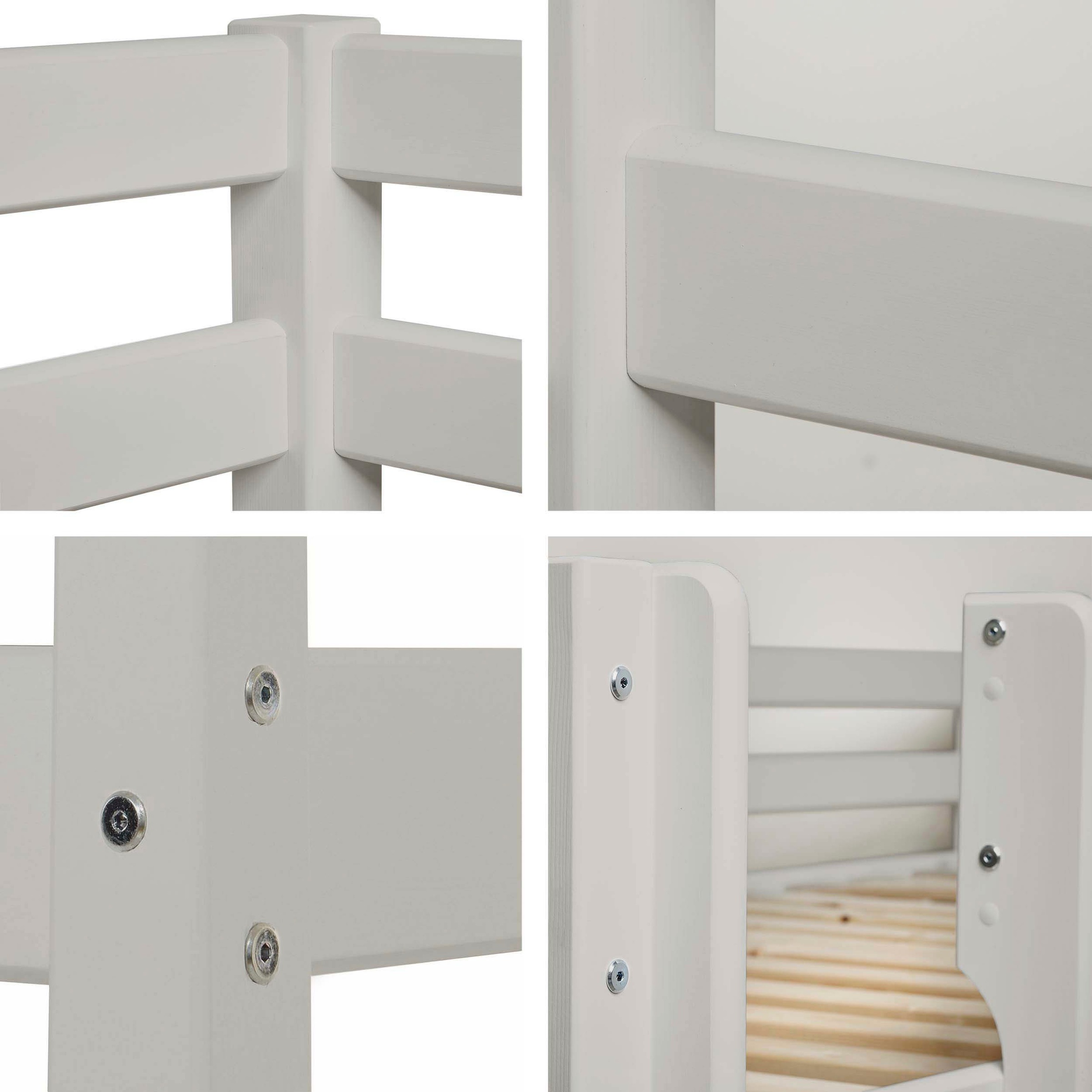 Hoppekids Spielbett »ECO COMFORT, Hochbett, in 2 Einzelbetten teilbar«, Höhe 72cm, Farbe & Grösse & Matratze