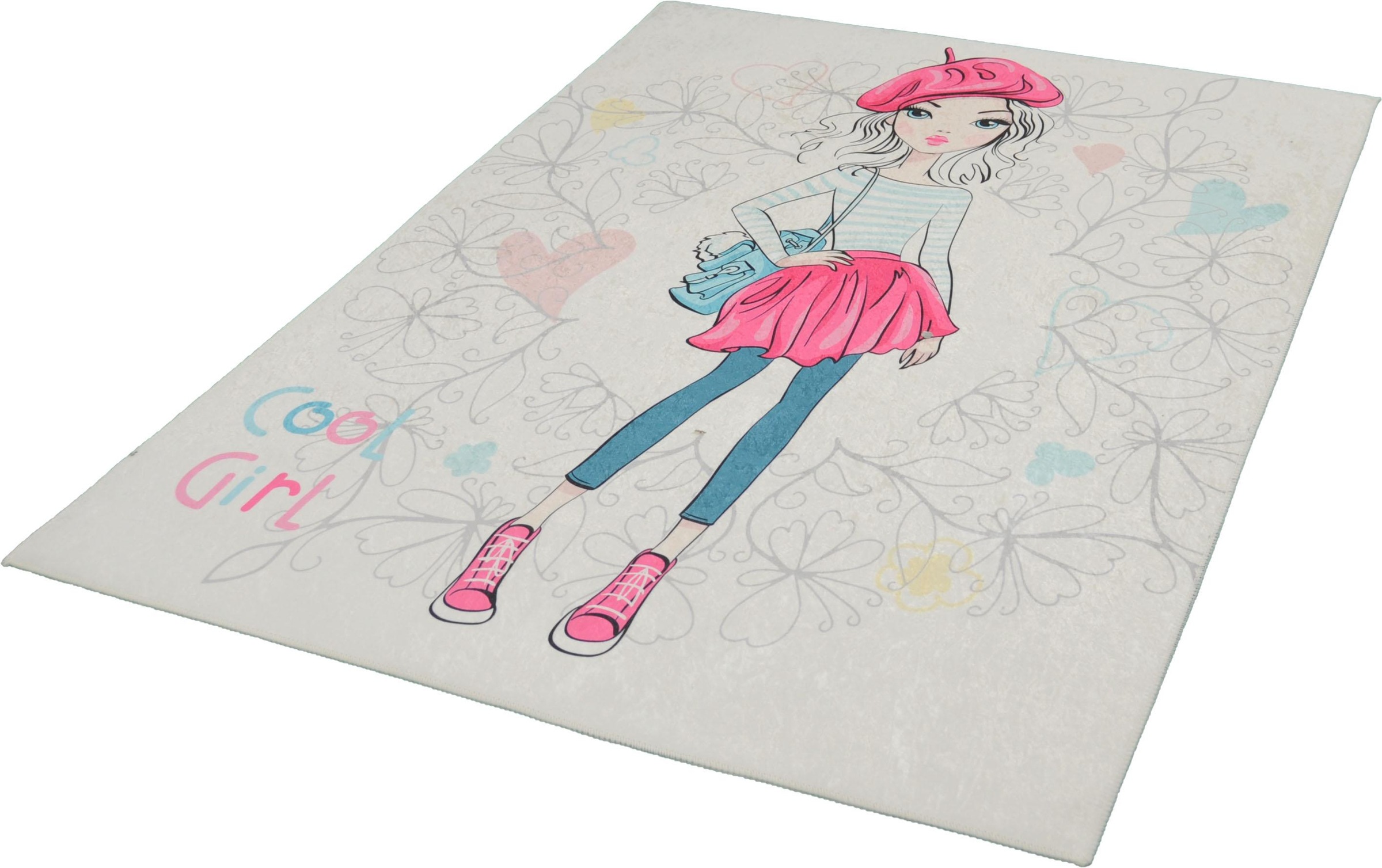 Image of merinos Teppich »Sunshine Kids1098«, rechteckig, 3 mm Höhe, Girly Design, Kurzflor, Wohnzimmer bei Ackermann Versand Schweiz