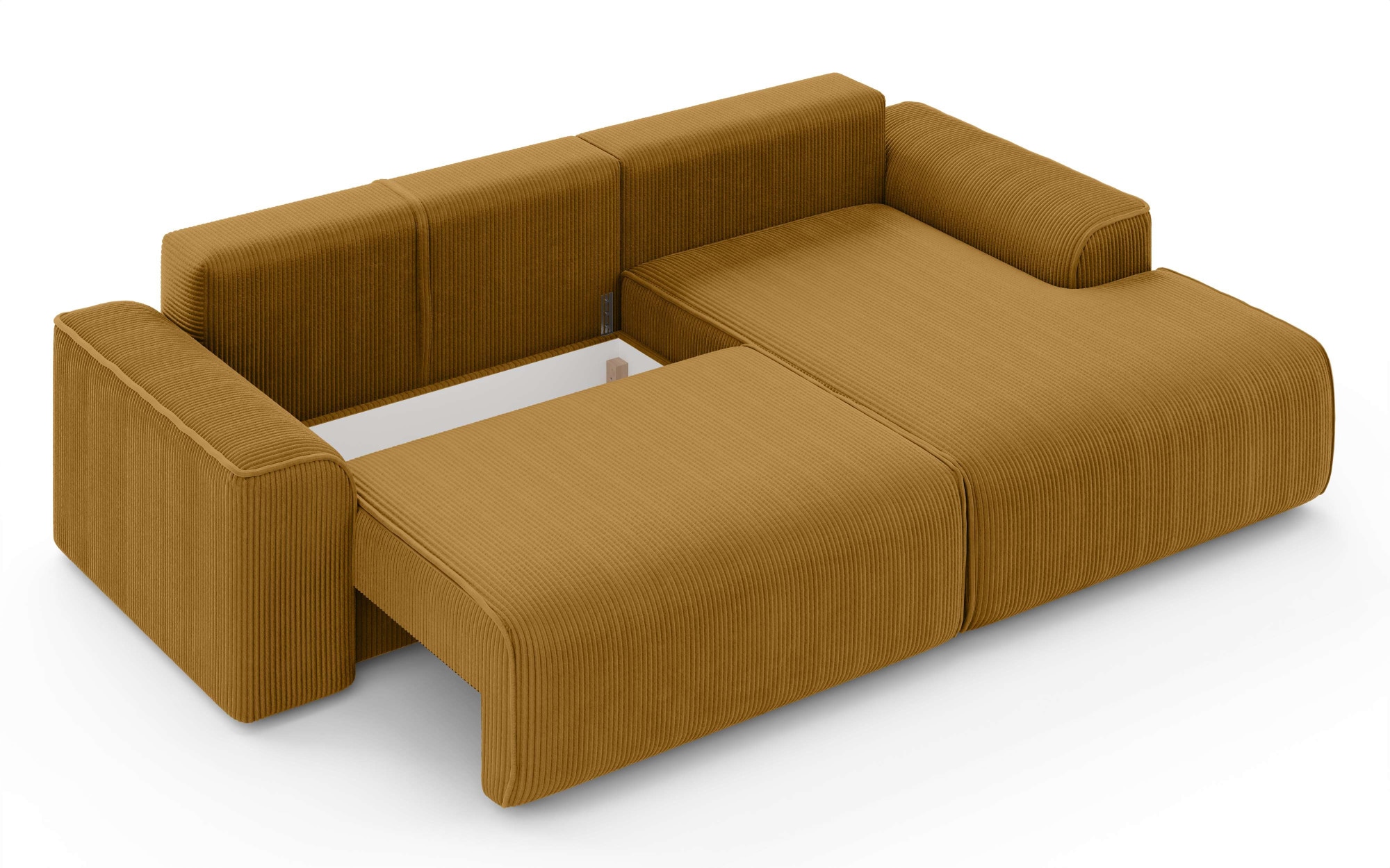 Home affaire Ecksofa »Santenay mit Bettfunktion und Bettkasten, Masse: B/T/H 266/164/90 cm«, L-Form mit Wellenfederung, Schlaffläche: 140x213 cm, auch in Cord