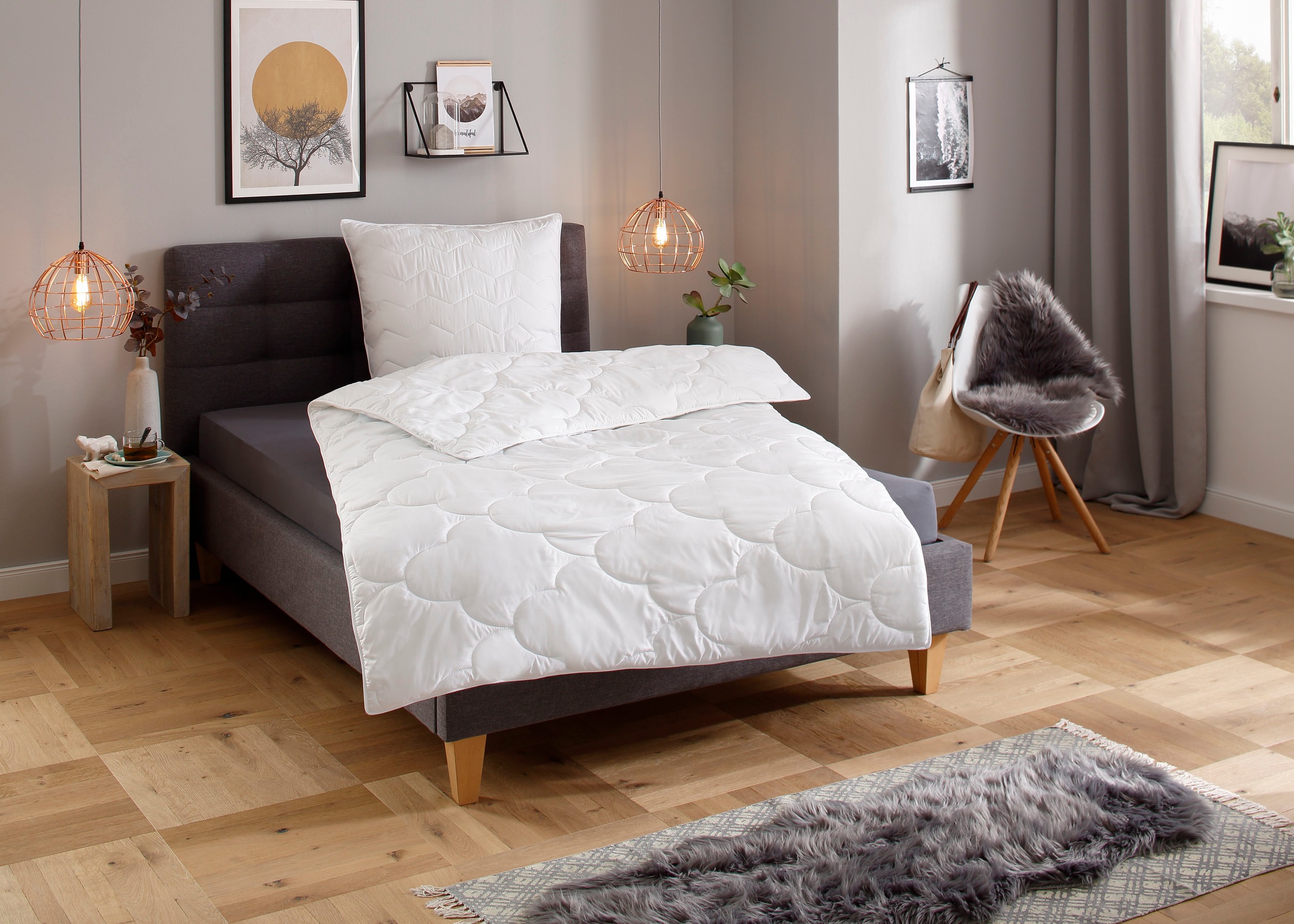 Image of GOODproduct Microfaserbettdecke "Mondschein 100% Polyester, Bettdecke 135x200 cm, 155x220, 200x200 cm" warm Füllung Polyester 1 Stk. tlg. Bettdecken, Sommer, Winter; allergiker geeignet (Hausstauballergiker)